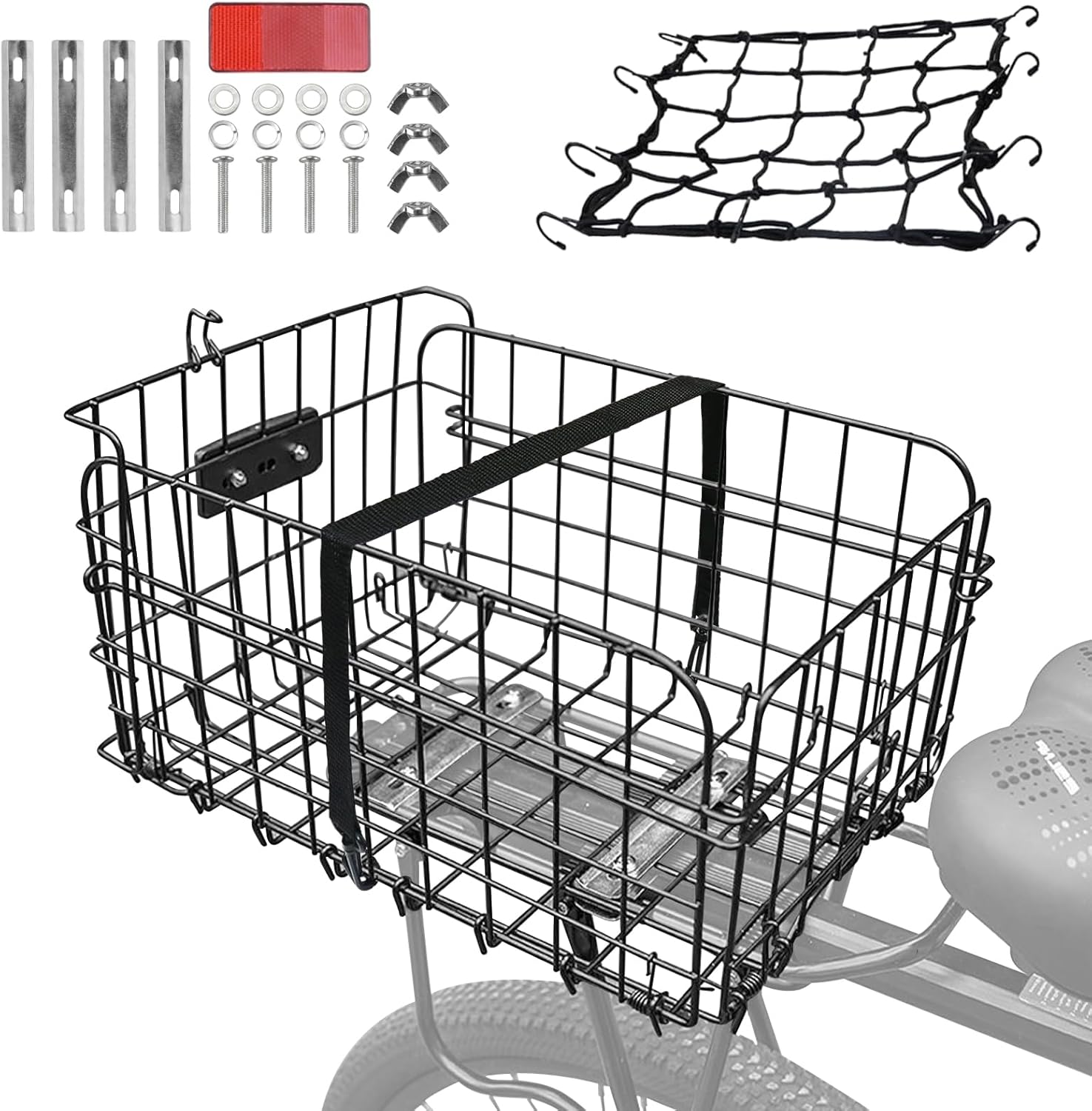 1729472Fimage_0.jpg Reflective Folding Rear Basket Pet Grocery Hauler