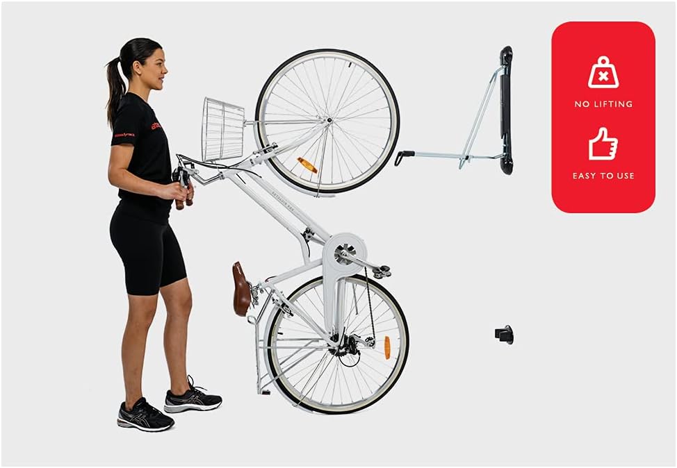 No Lift Swivel Bike Wall Mount, Vertical Bike Storage Solution
