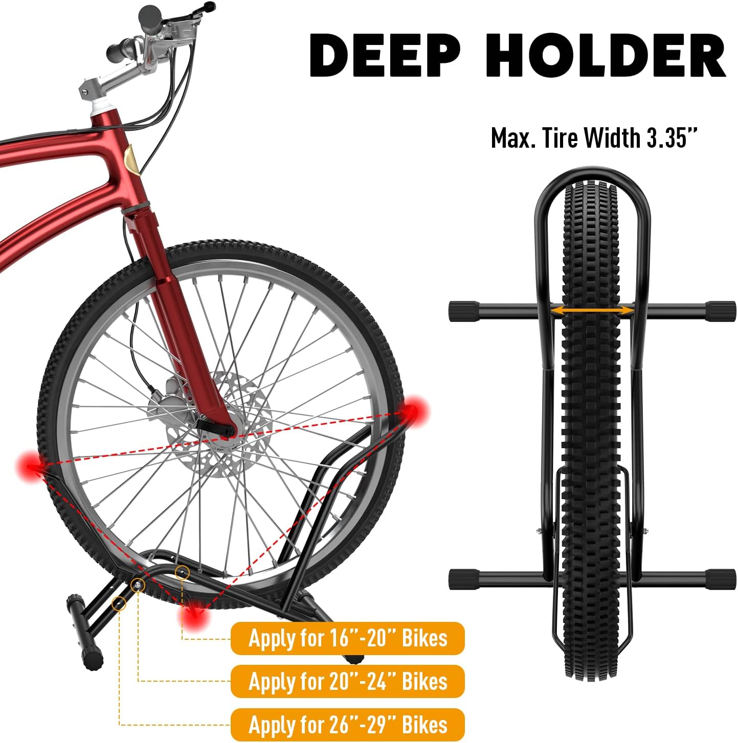 Adjustable Freestanding Bicycle Storage Rack