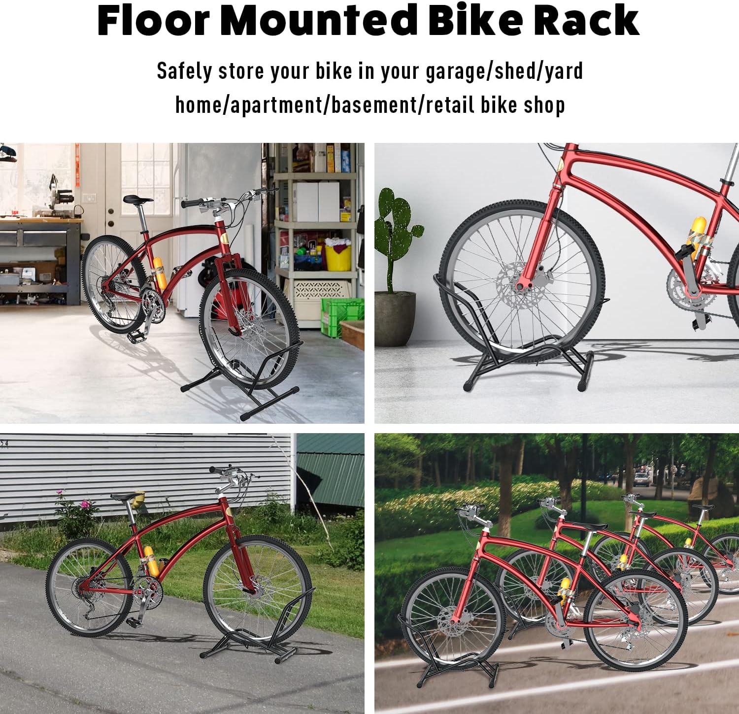 Adjustable Freestanding Bicycle Storage Rack