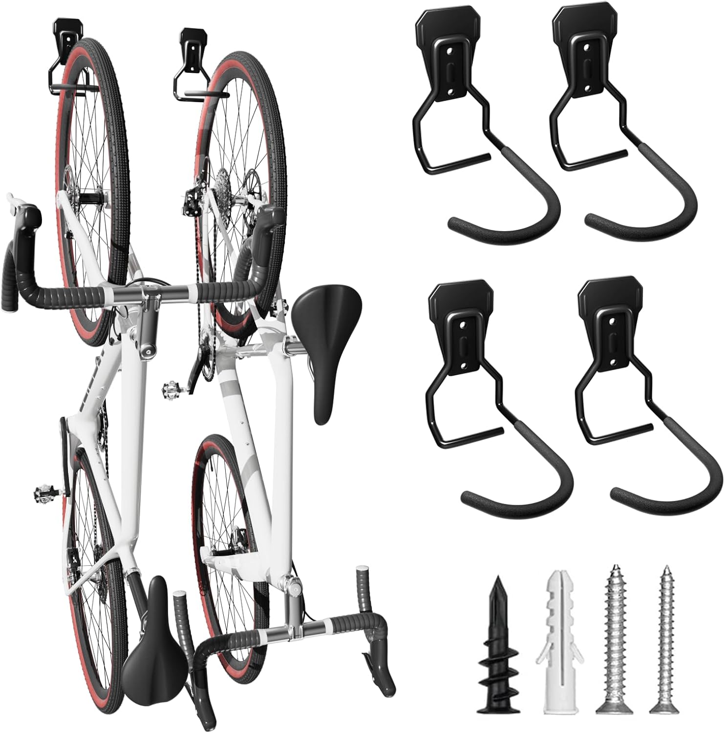 4 Storage System Wallavant Wall Mount Bicycle Hook