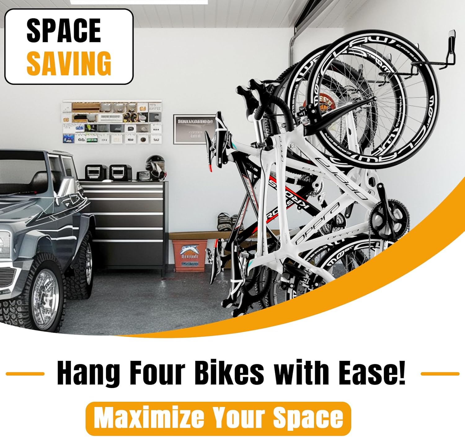 4 Storage System Wallavant Wall Mount Bicycle Hook