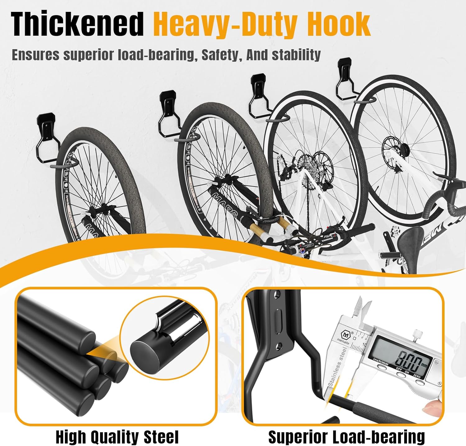 4 Storage System Wallavant Wall Mount Bicycle Hook