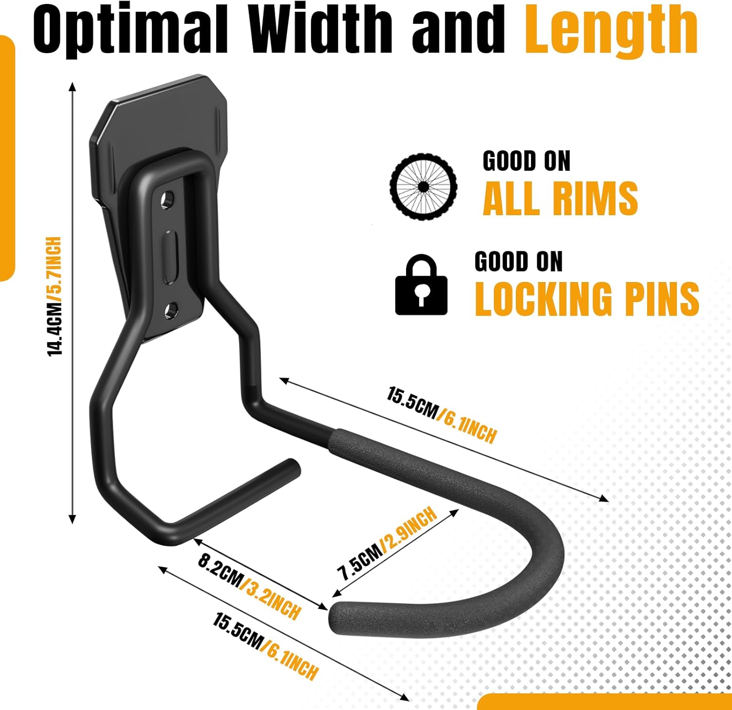 4 Storage System Wallavant Wall Mount Bicycle Hook