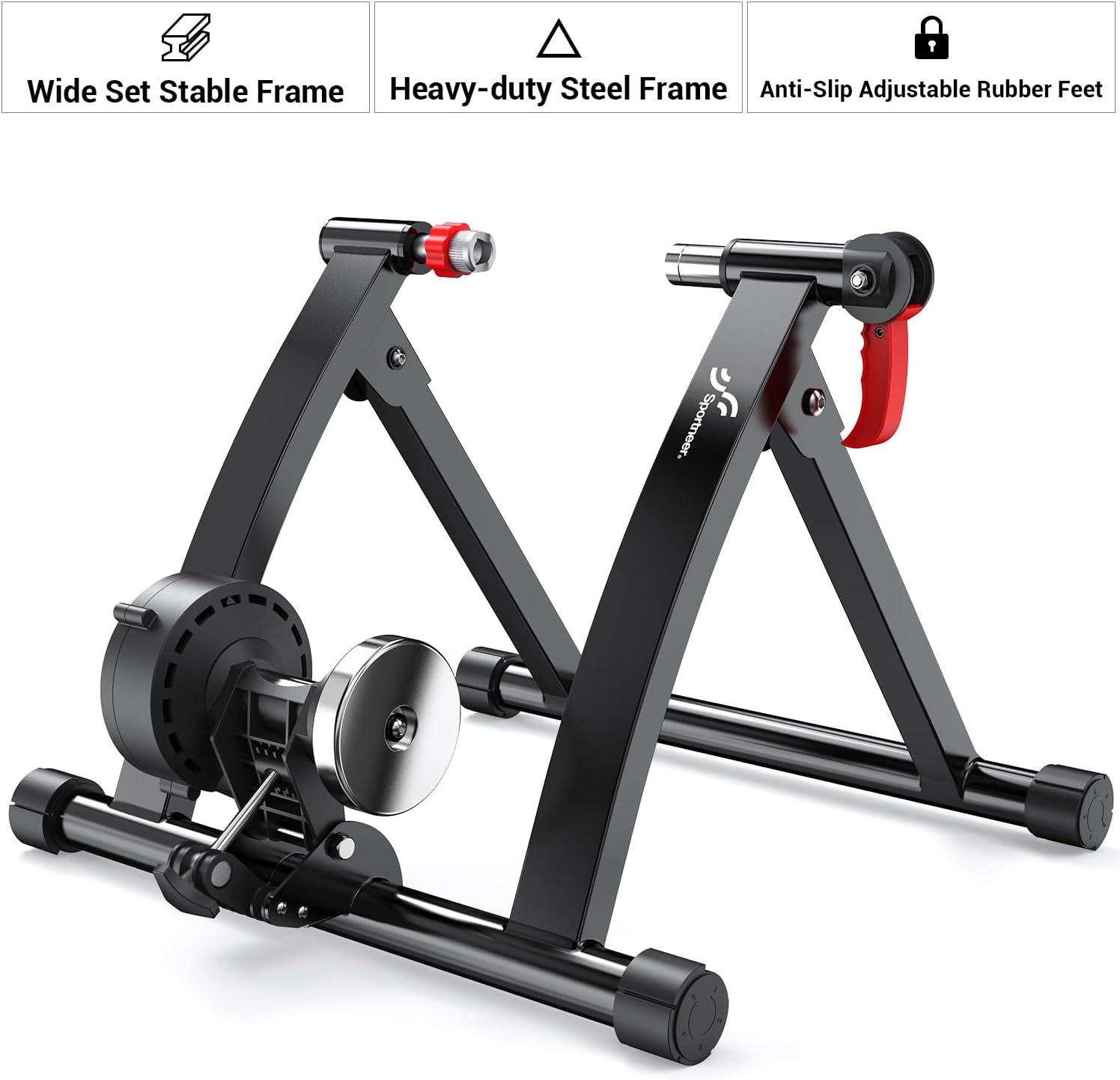 Magnetic Fixed Bike Trainer, 26-28"/700C Wheels