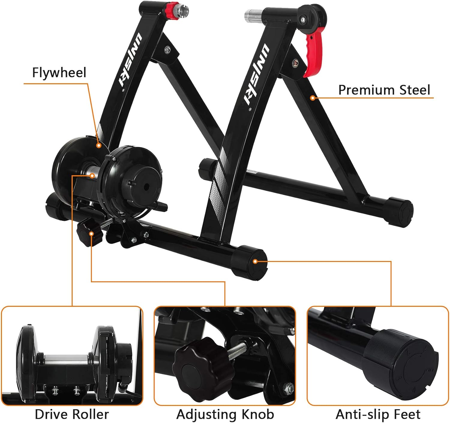Indoor Bike Training Rack, Noise Reduction, Magnetic Mount