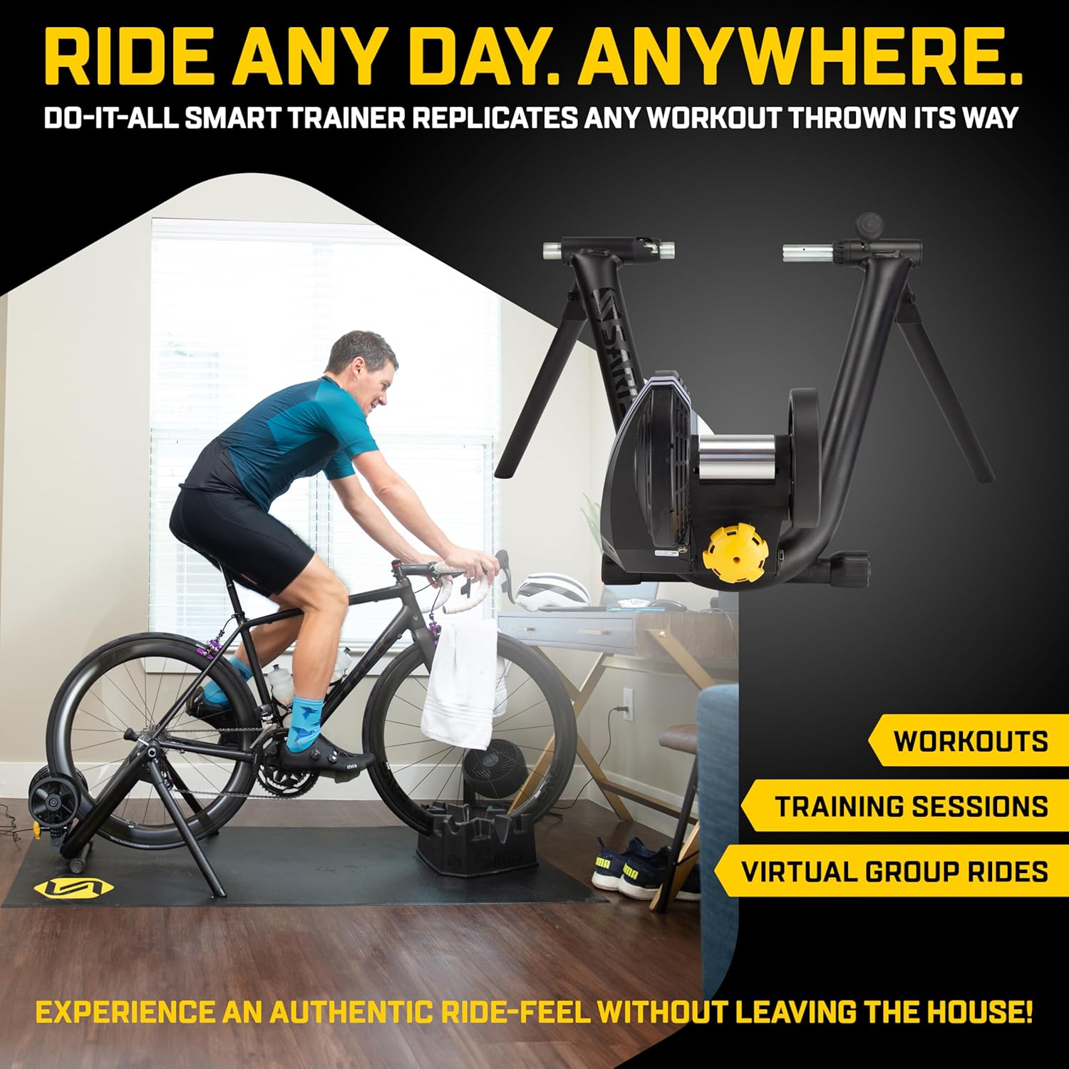 Smart Bike Trainer, Electromagnetic, Zwift Compatible