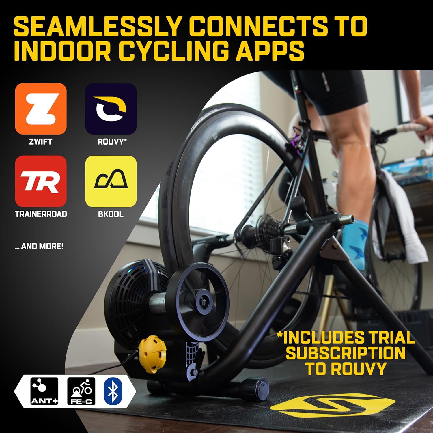 Smart Bike Trainer, Electromagnetic, Zwift Compatible