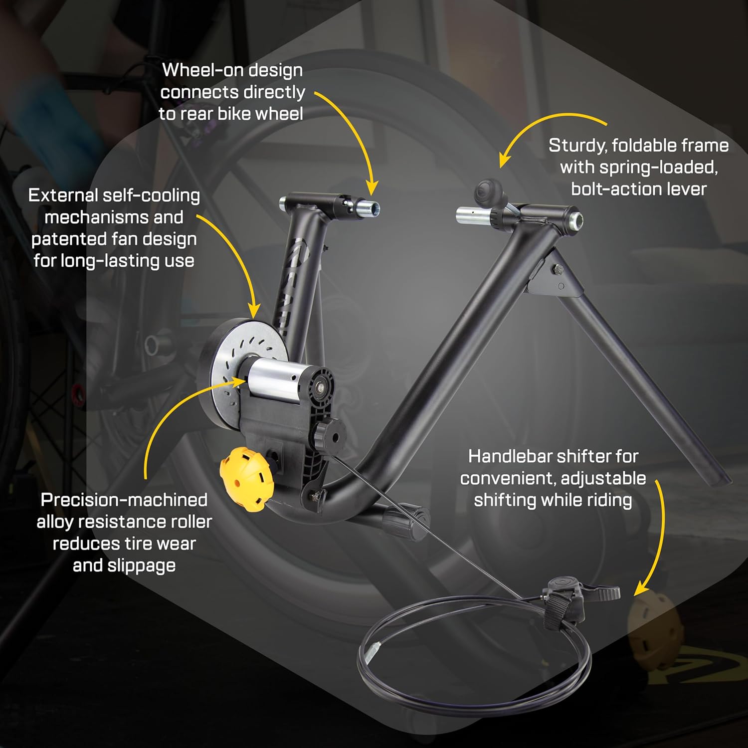 Magnetic Bike Trainer, Zwift Compatible