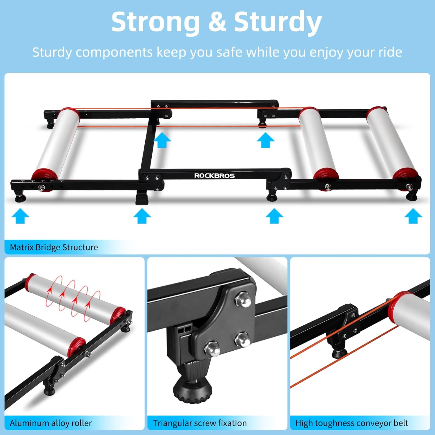 Bicycle Roller, Adjustable, Foldable, Mountain Bike Compatible