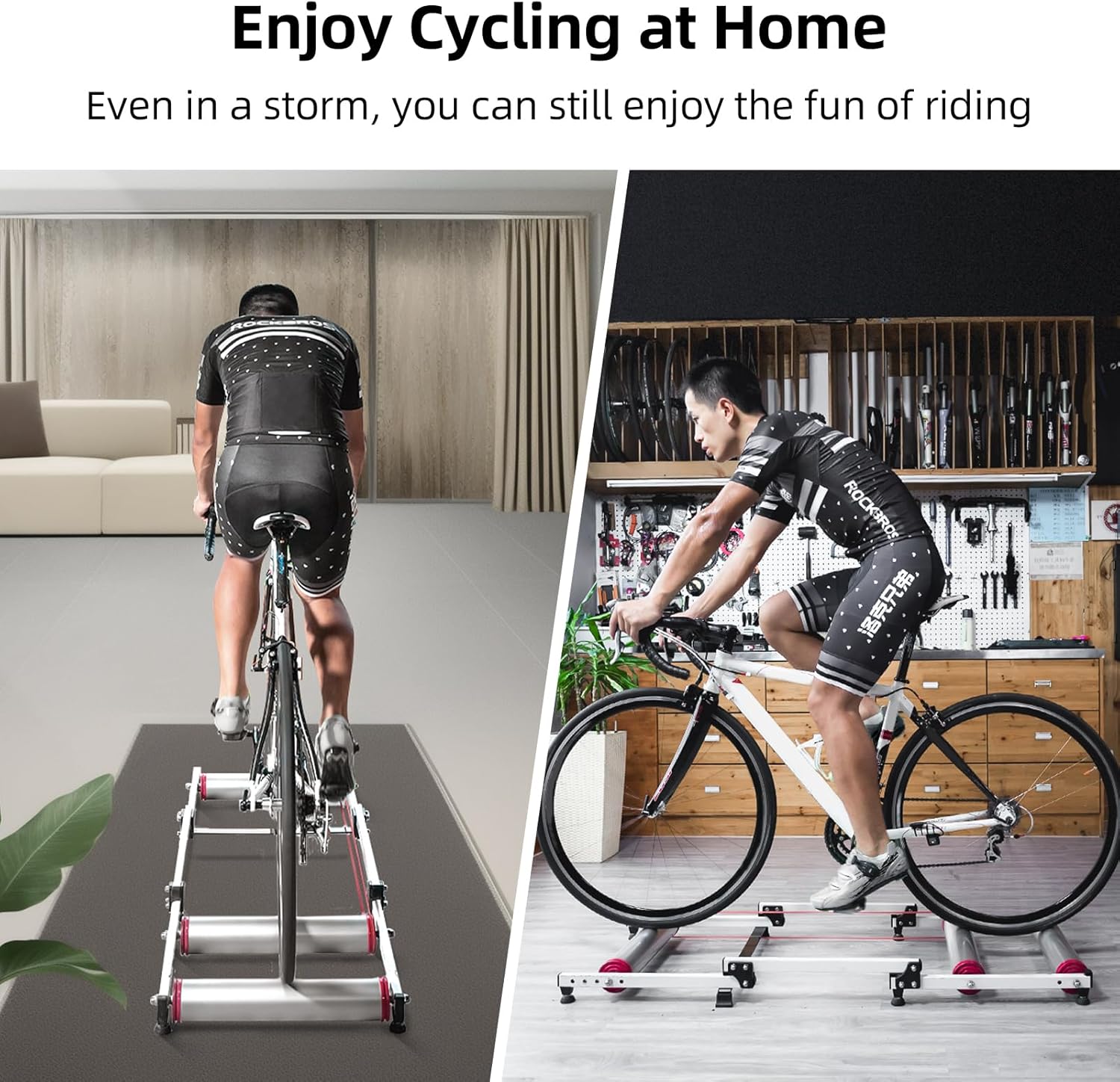 Bicycle Roller, Adjustable, Foldable, Mountain Bike Compatible