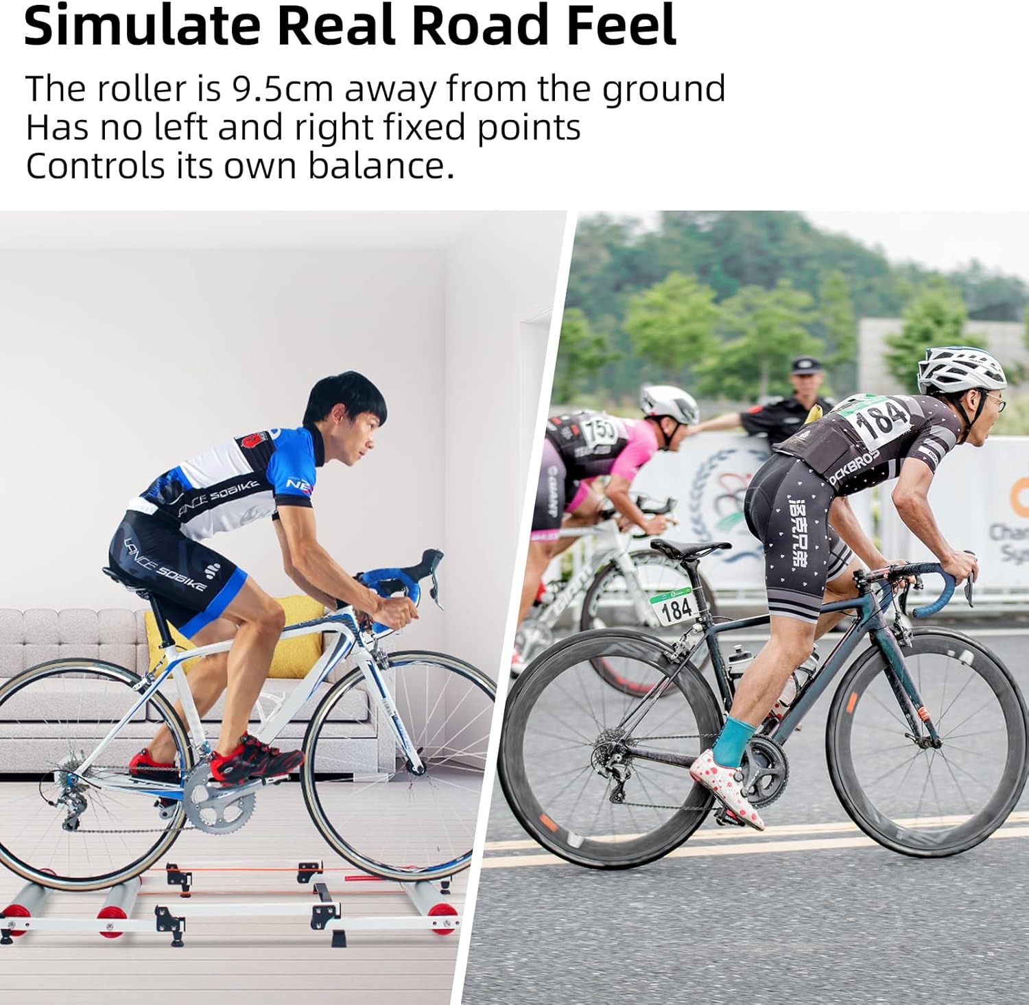 Bicycle Roller, Adjustable, Foldable, Mountain Bike Compatible