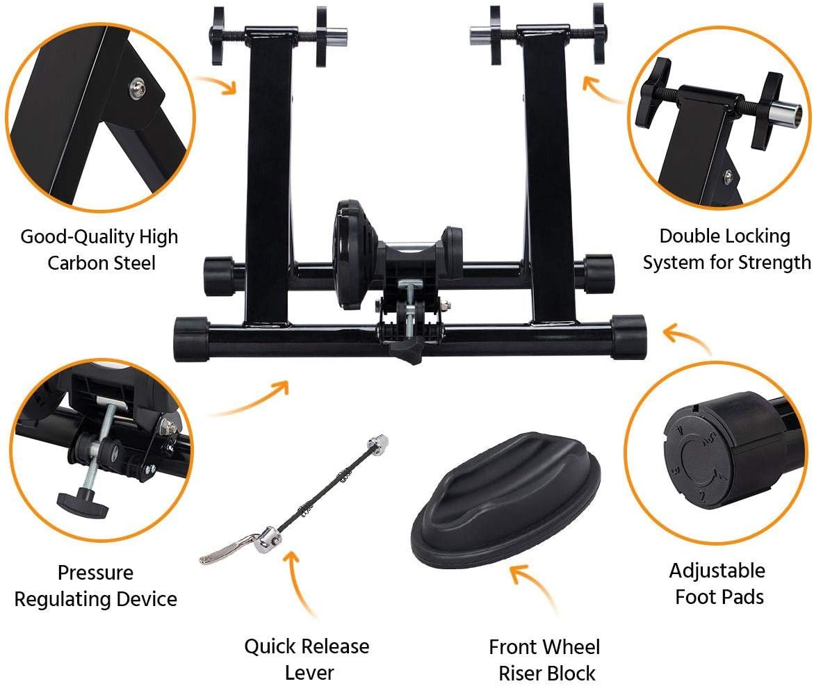 Magnetic Bike Trainer, Steel, 26-28"/700C Wheels