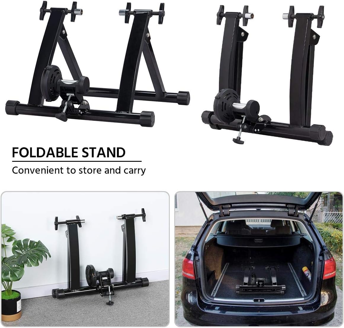 Magnetic Bike Trainer, Steel, 26-28"/700C Wheels