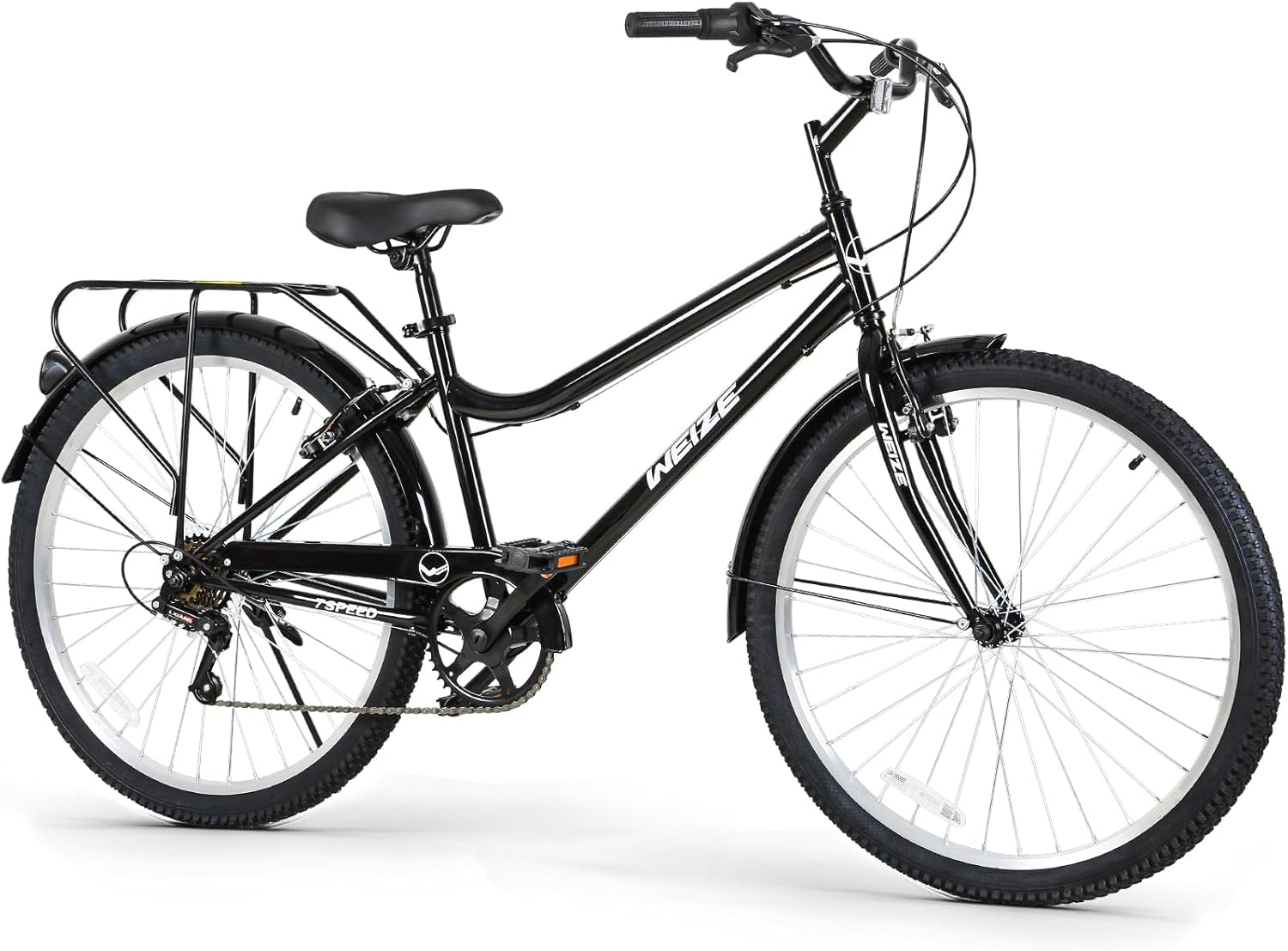 26" 7 Speed City Bike, High Carbon Steel