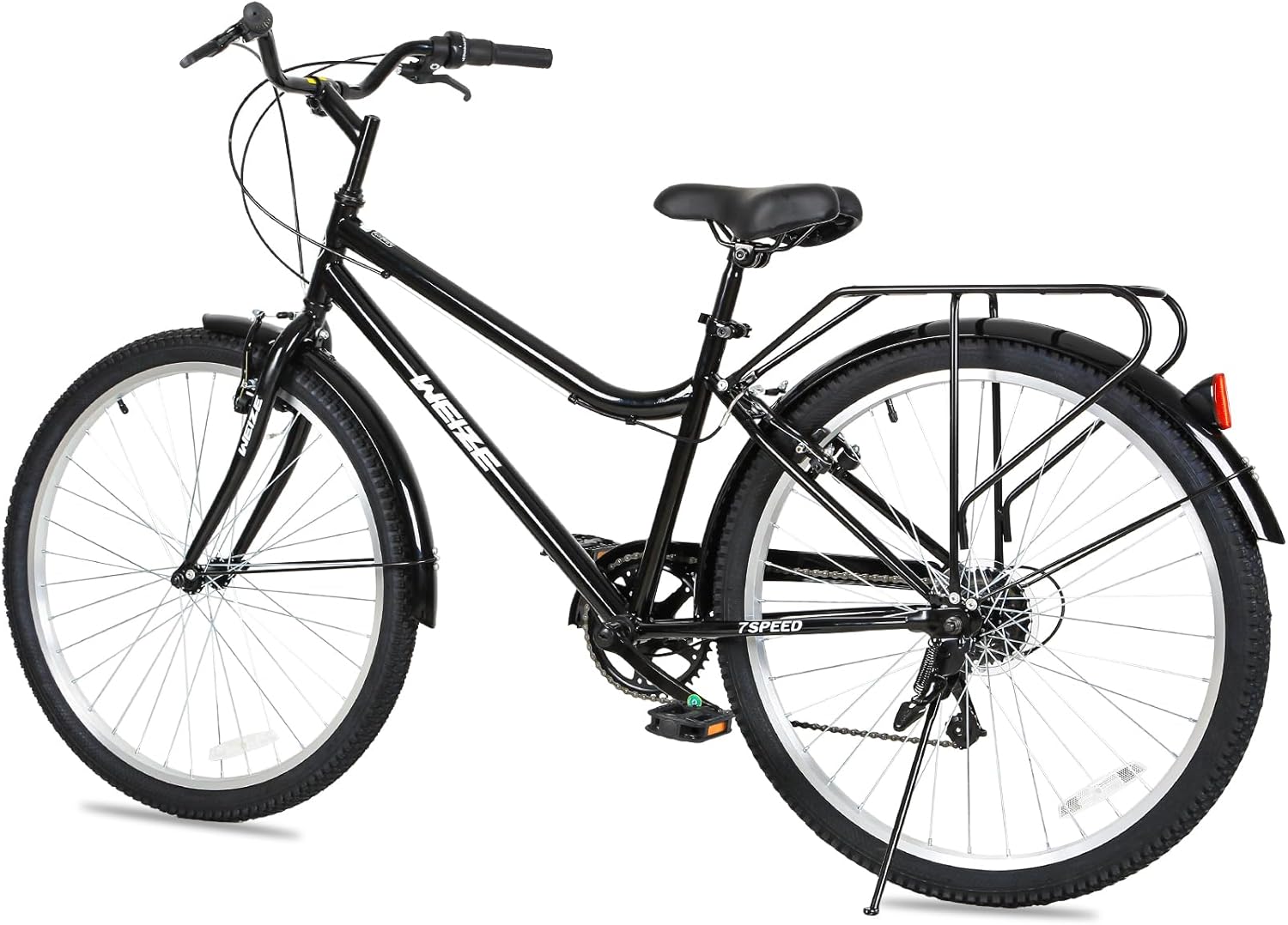 26" 7 Speed City Bike, High Carbon Steel
