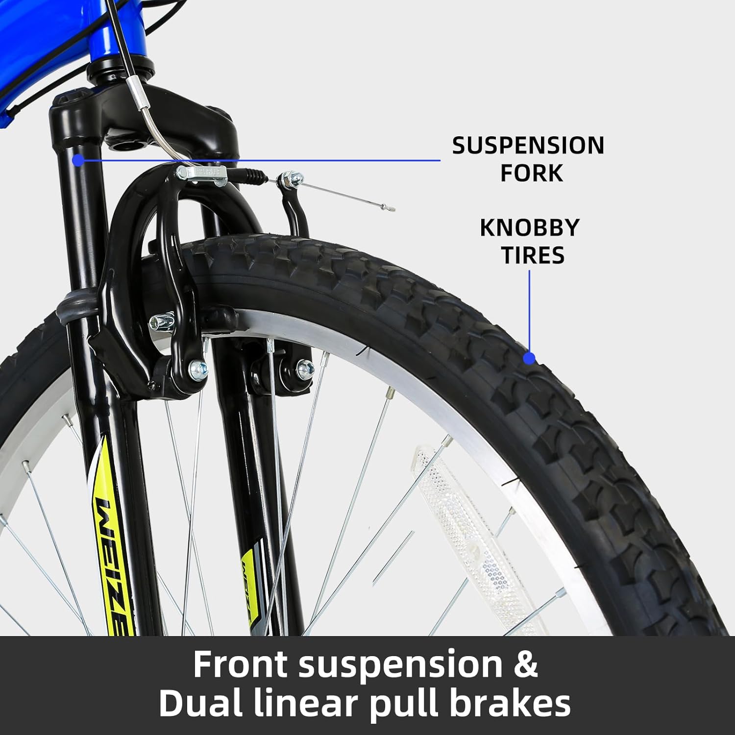 26/27.5" 18 Speed Mountain Bike, Carbon Steel, Dual Suspension