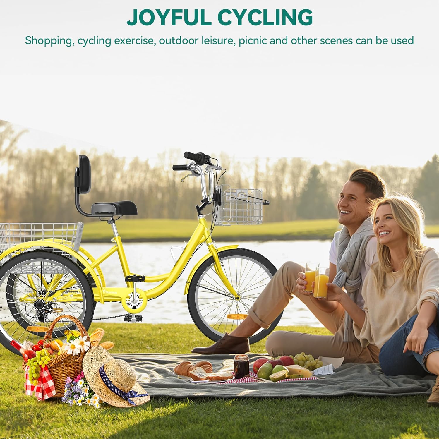24/26" 1/7-Speed Adult Tricycle, Baskets