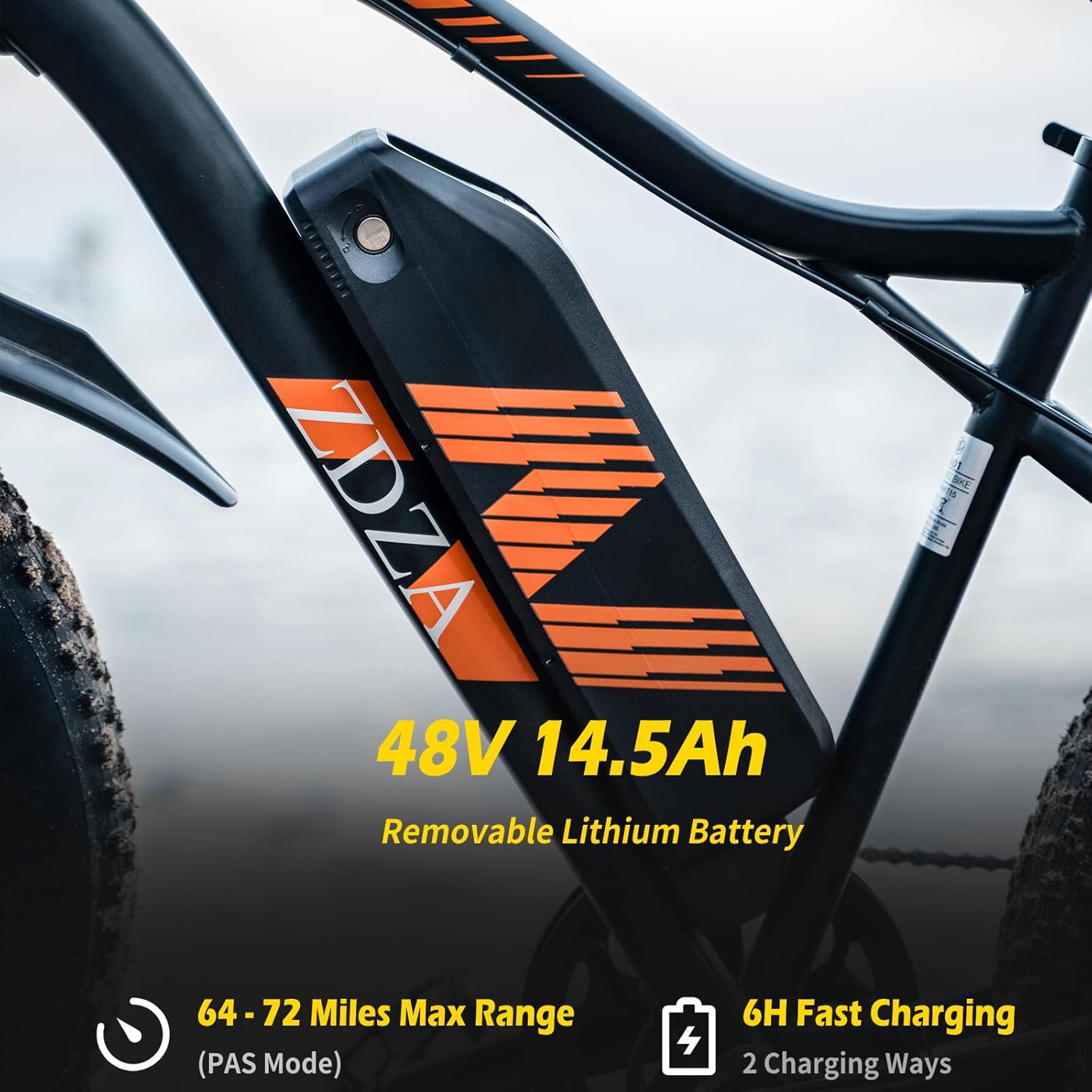 26" Thick Tire 1500W E-Bike, 48V Battery, 28MPH