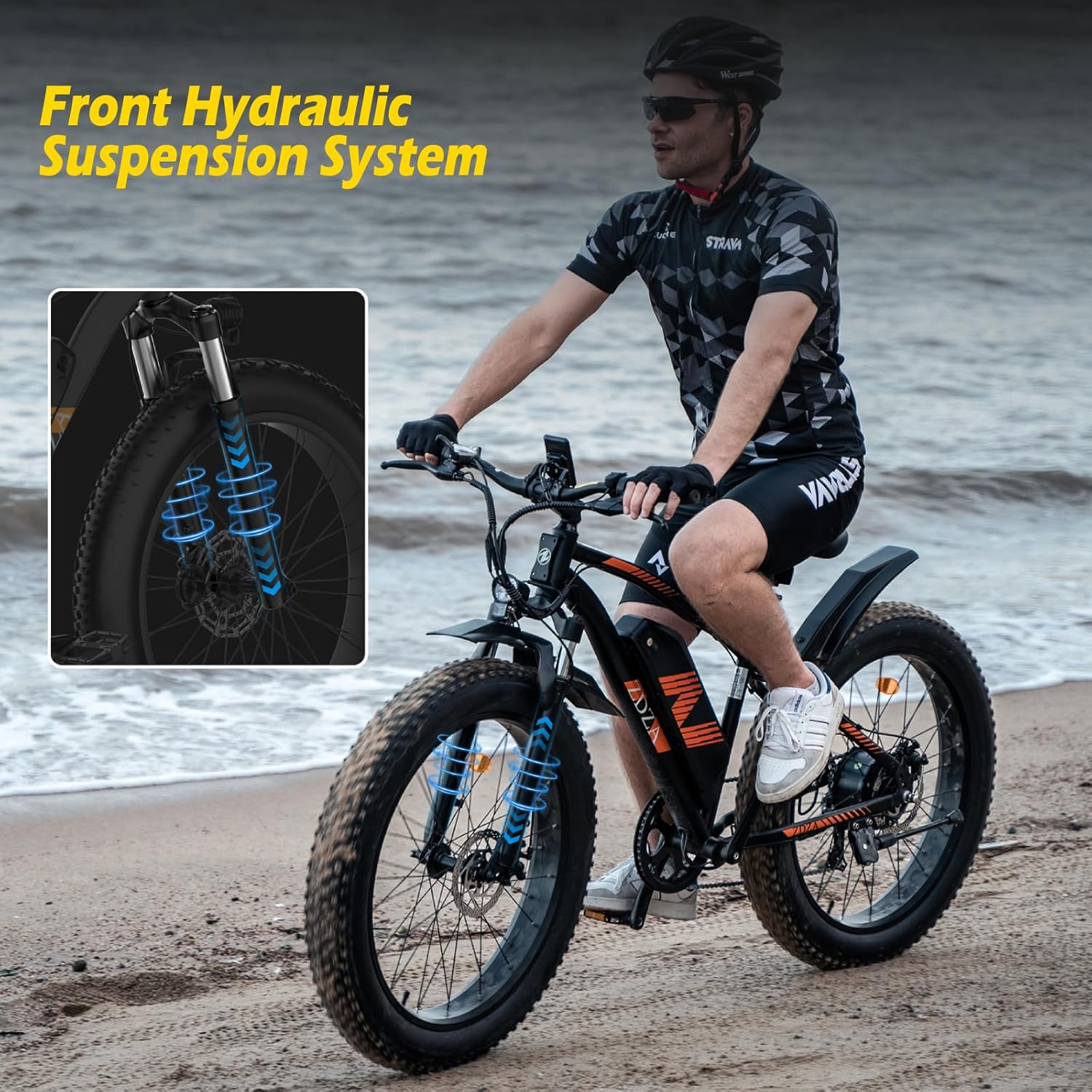 26" Thick Tire 1500W E-Bike, 48V Battery, 28MPH