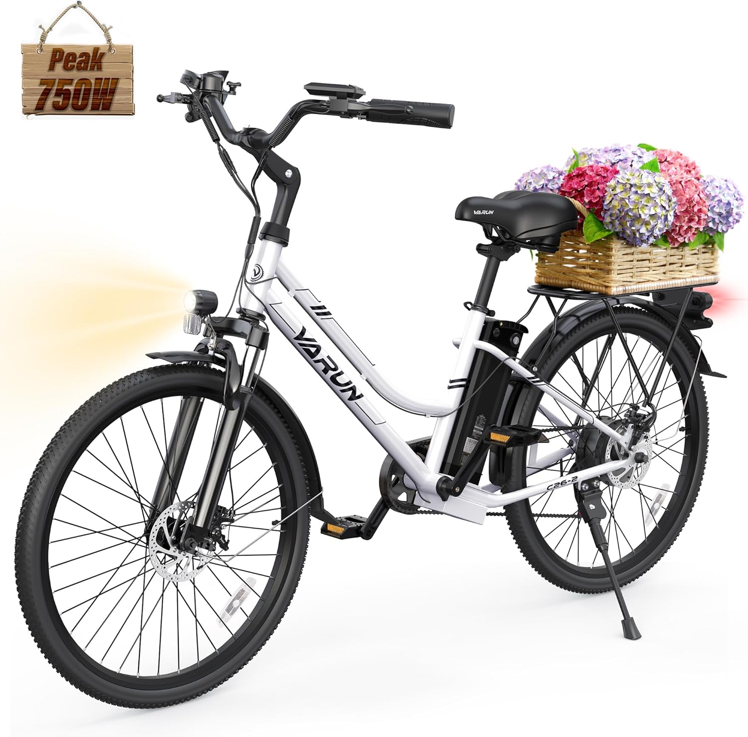 500W Electric Bike, Removable Battery, 7 Speed