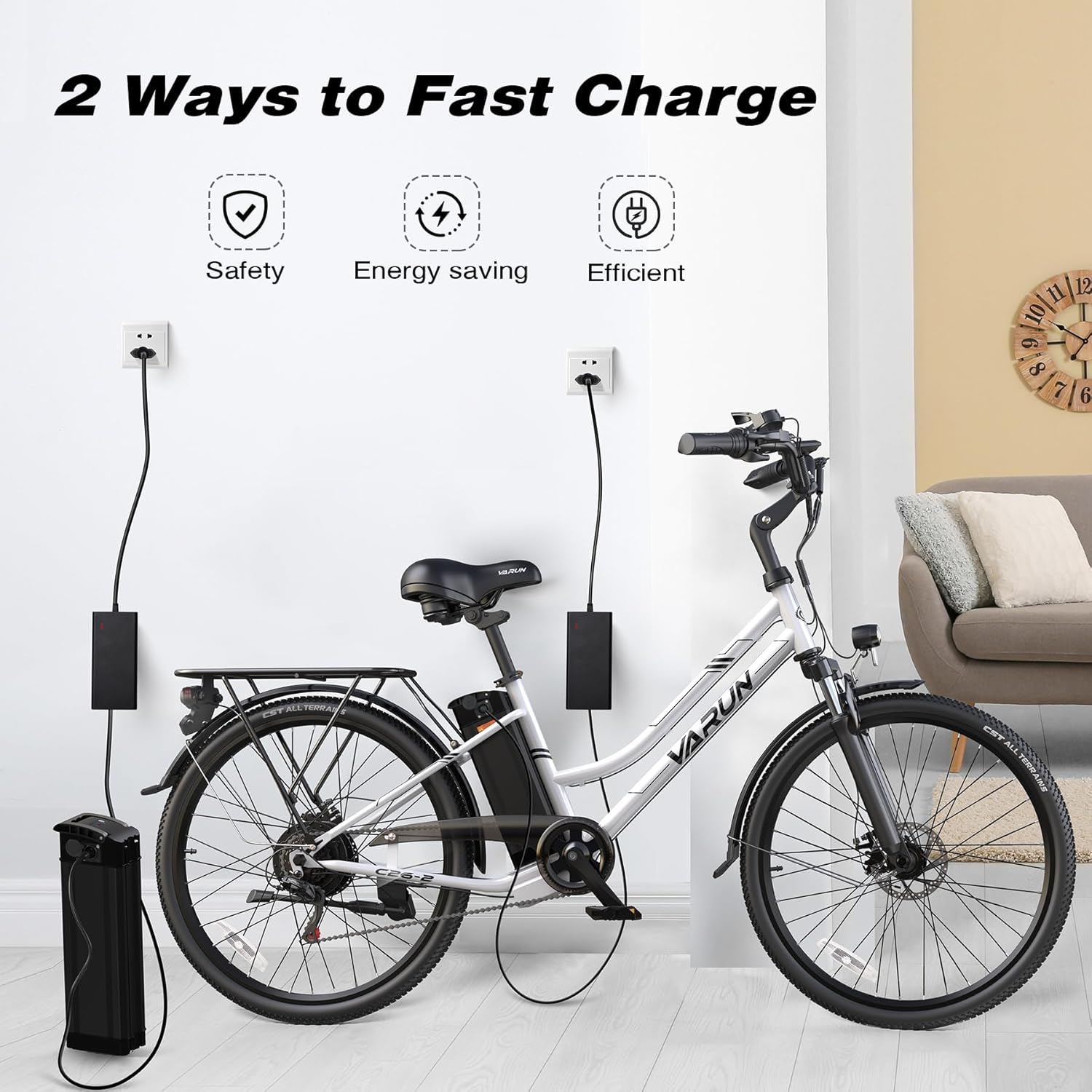 500W Electric Bike, Removable Battery, 7 Speed