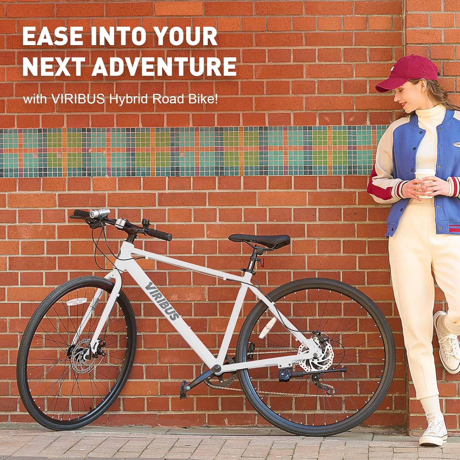 28" 7 Speed Hybrid Bike, Aluminum Frame