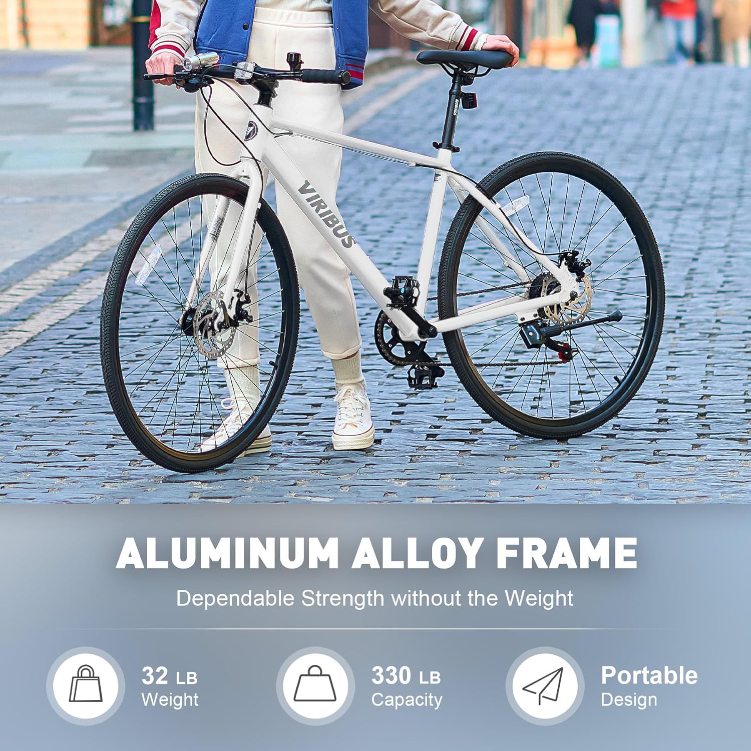 28" 7 Speed Hybrid Bike, Aluminum Frame