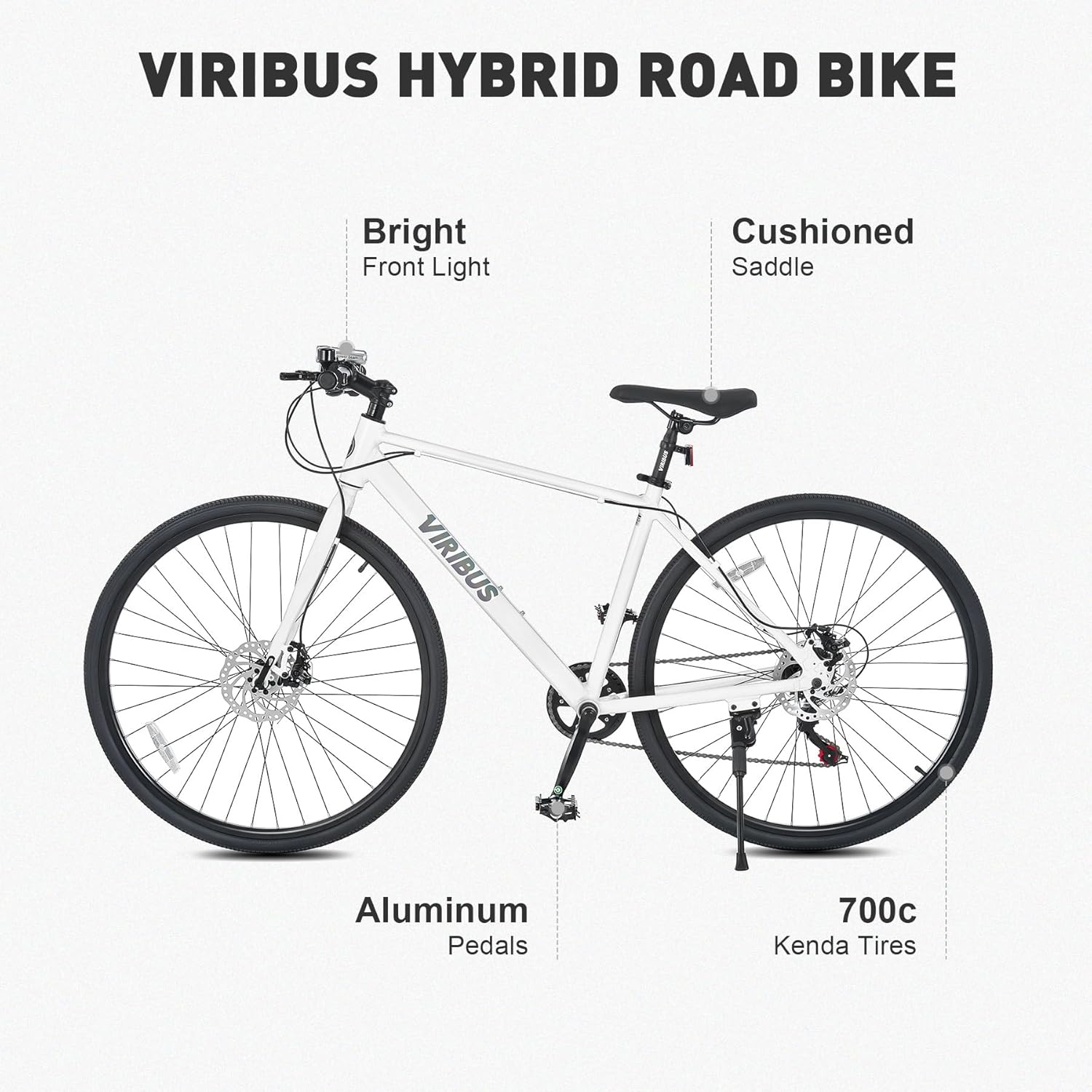 28" 7 Speed Hybrid Bike, Aluminum Frame