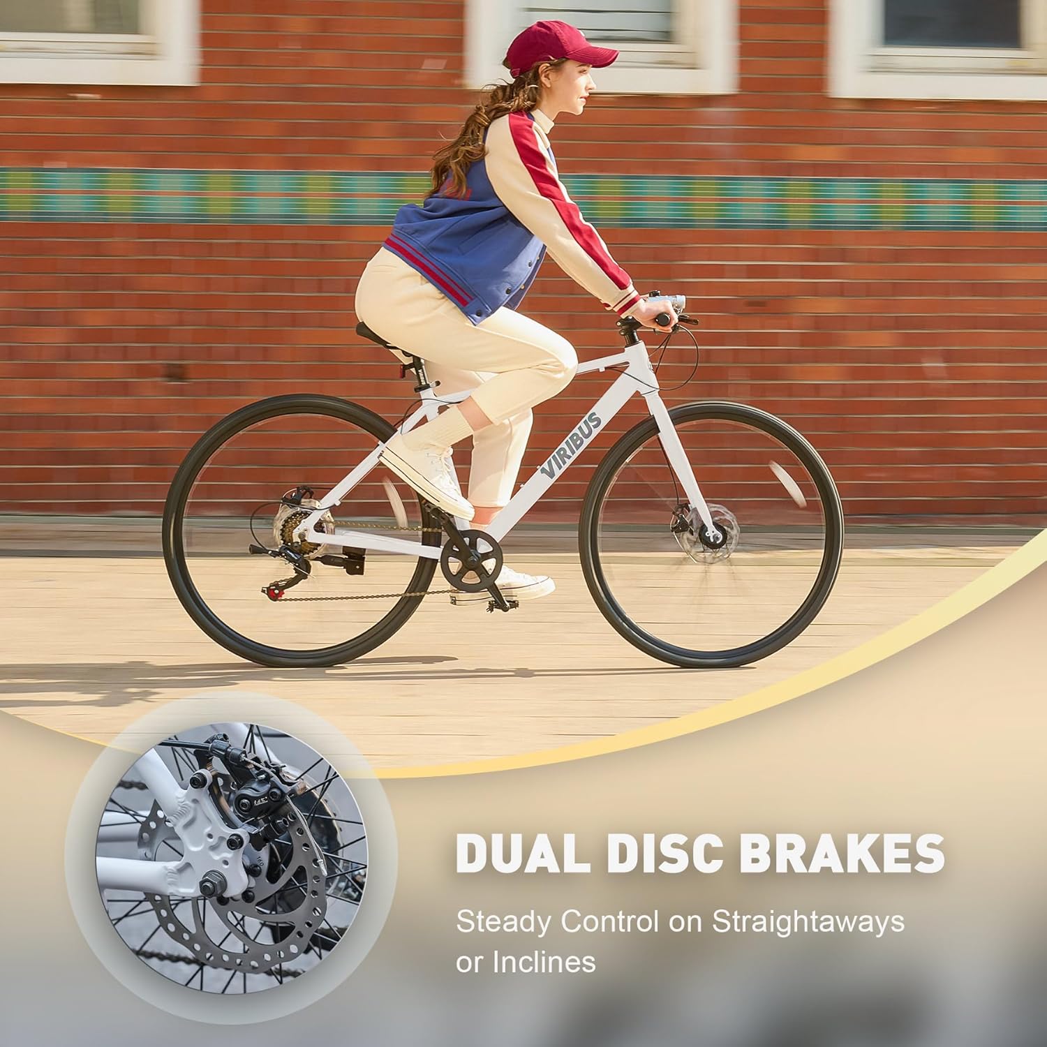 28" 7 Speed Hybrid Bike, Aluminum Frame