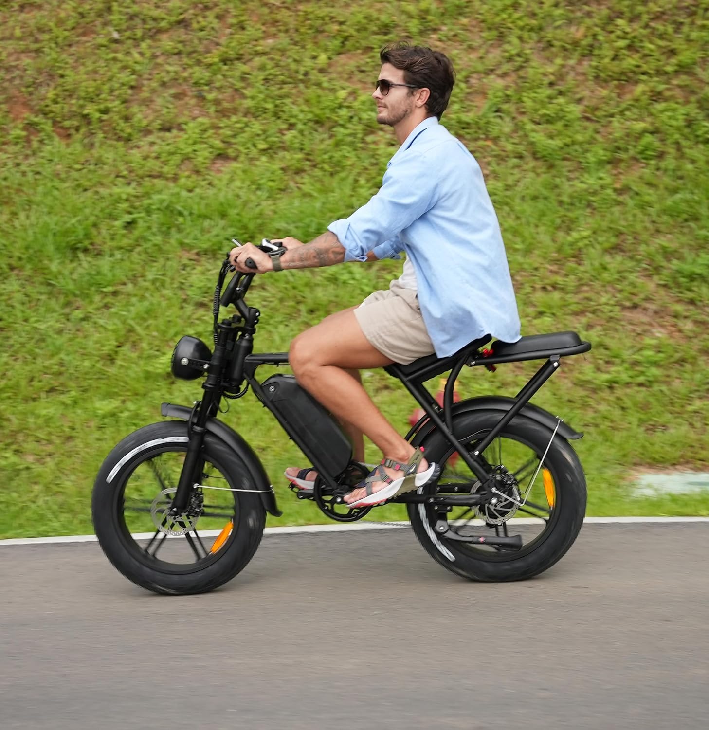 750W Fat Tire E-Bike, 48V 15Ah Battery, 7 Speed