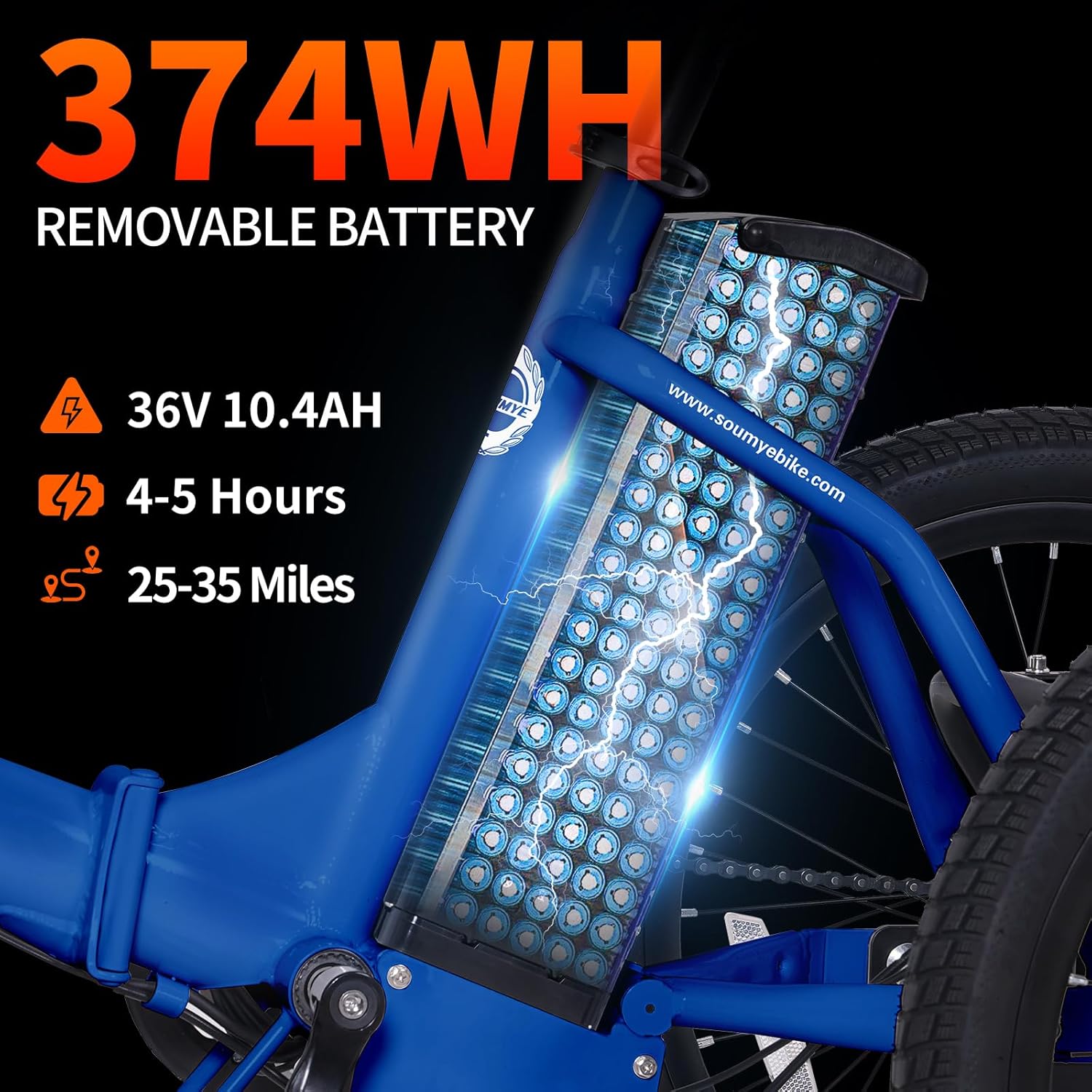 20" Folding Electric Tricycle, 350W Motor, Basket