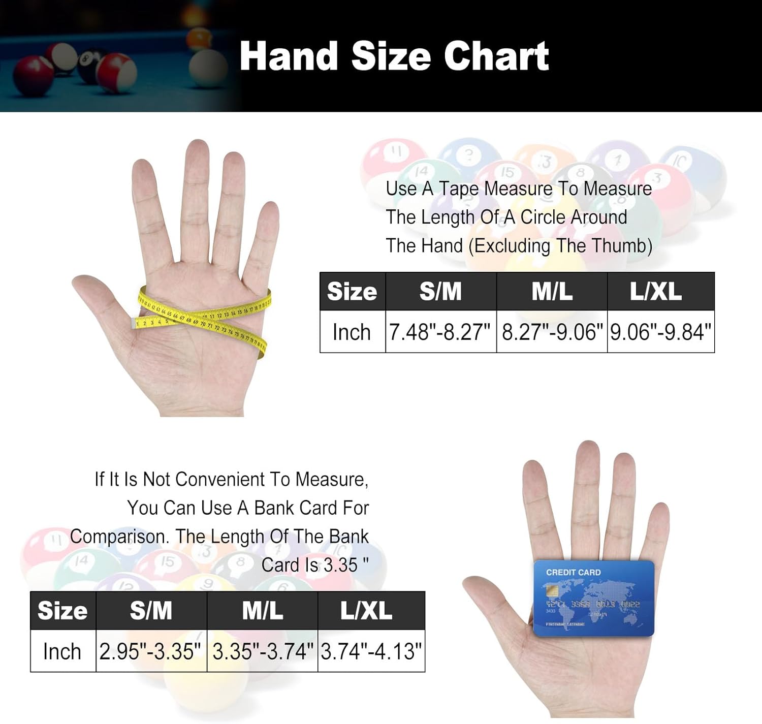 Left Hand Billiard Gloves