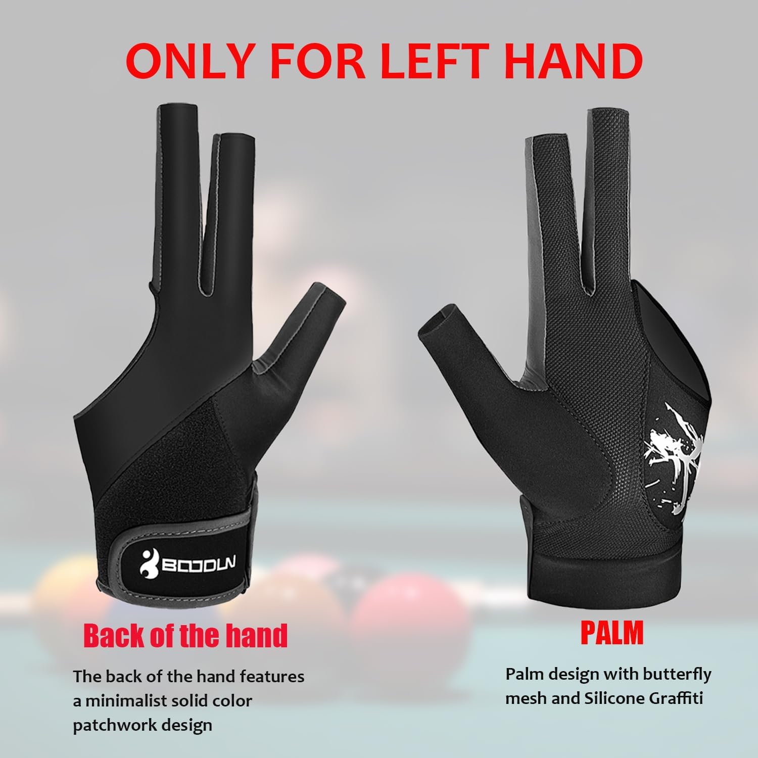 Left Hand Billiard Gloves