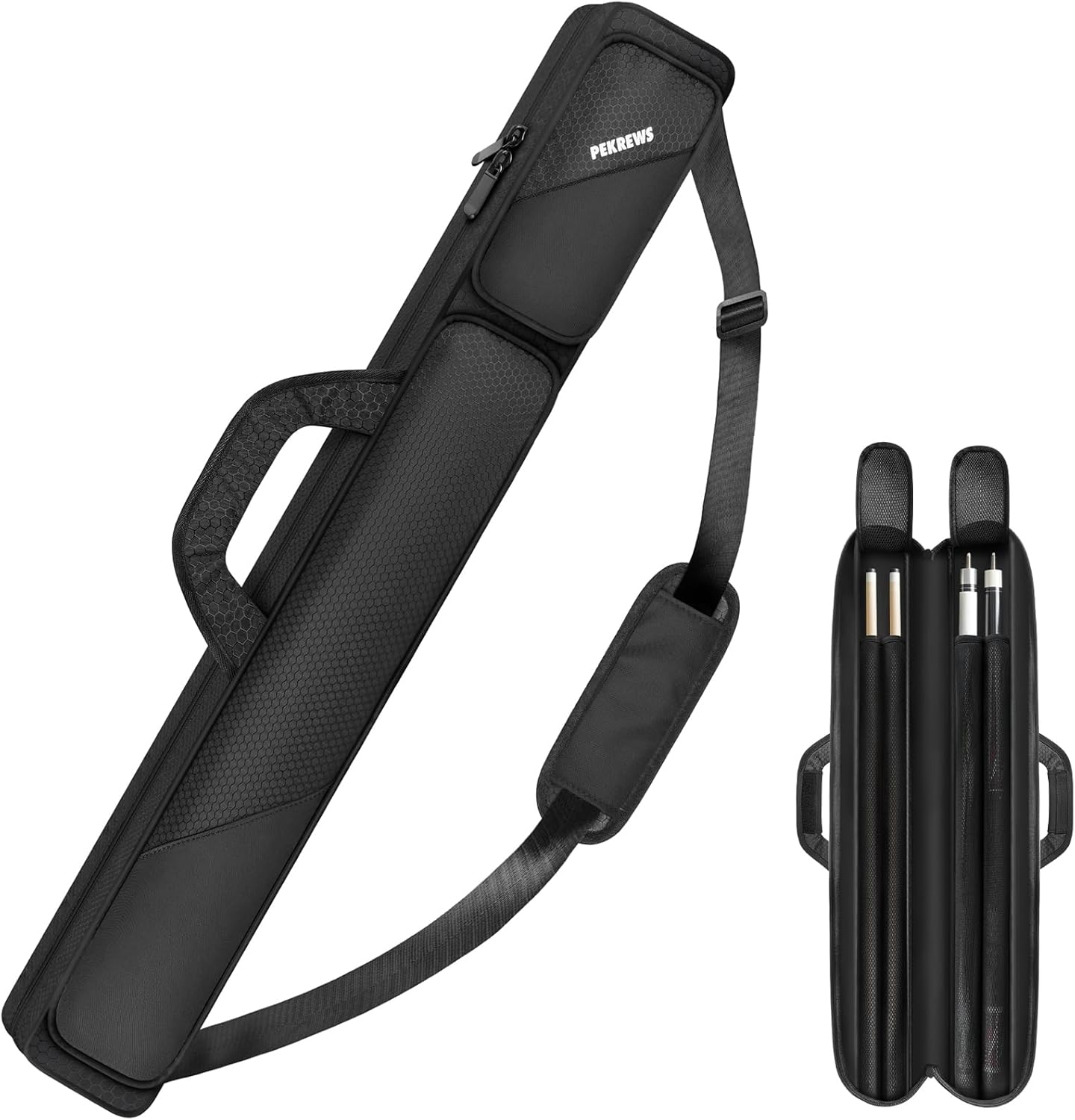 Billiard Cue Cover, 2x2, Polyester, Shoulder Strap