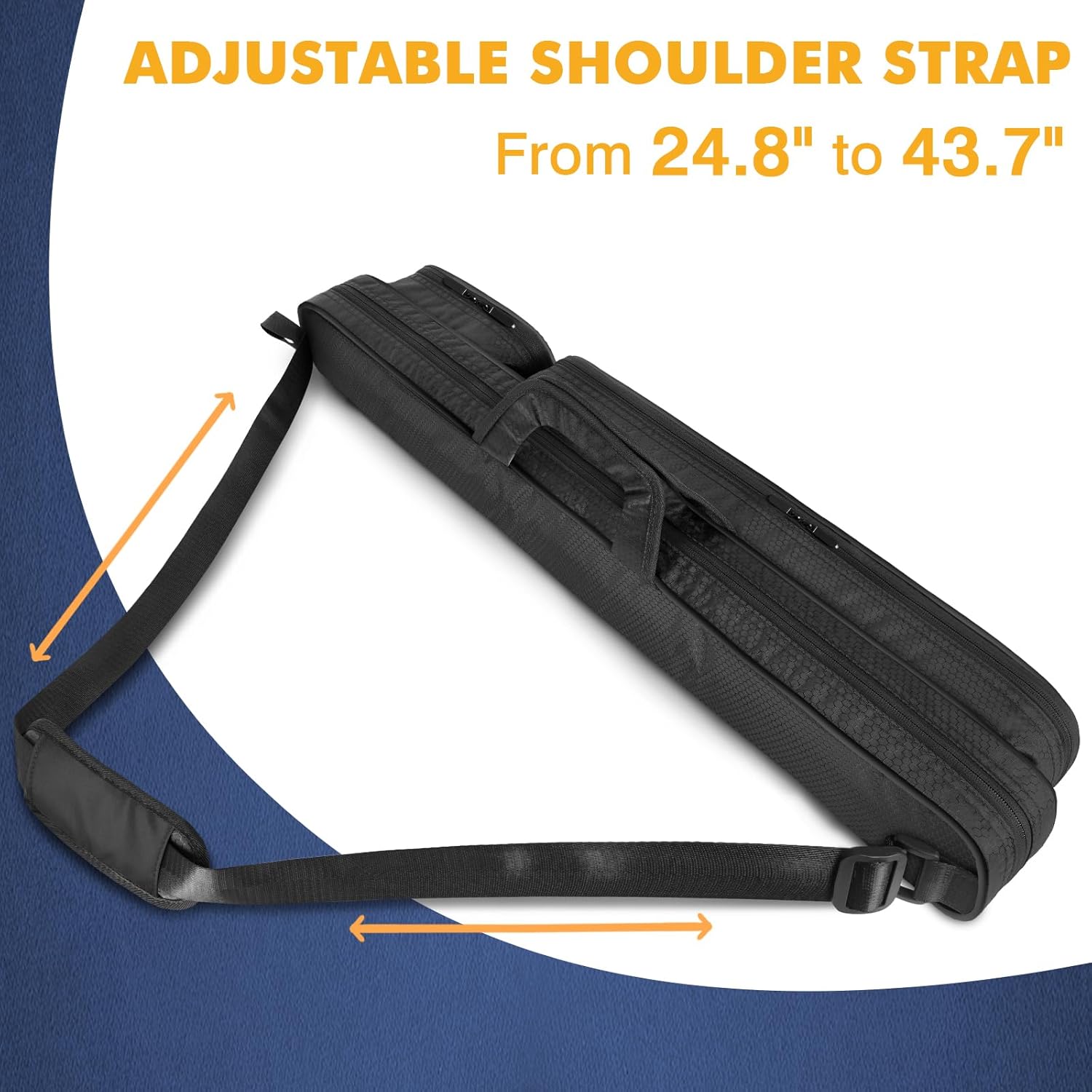 Billiard Cue Cover, 2x2, Polyester, Shoulder Strap