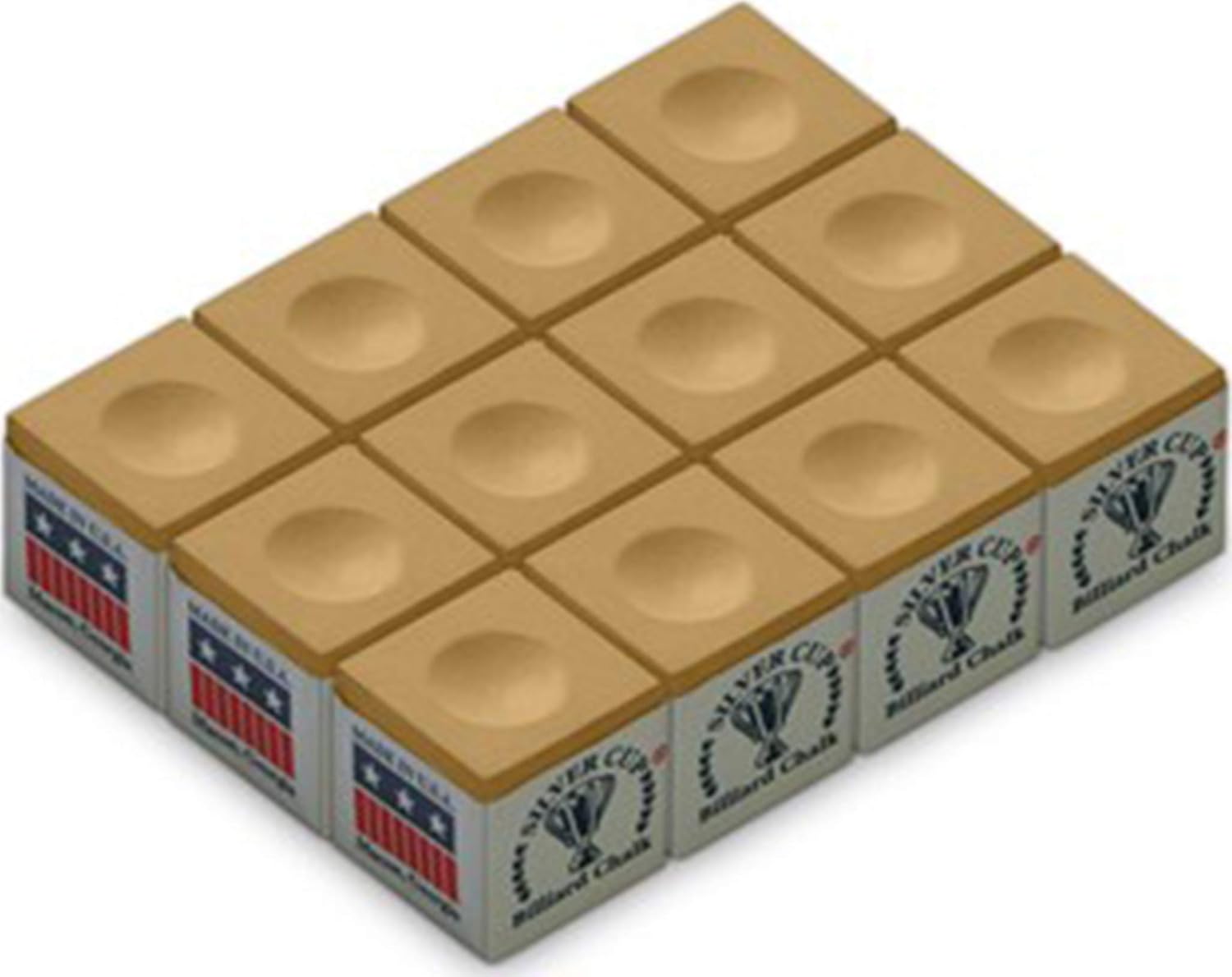 One Dozen Billiard Chalk