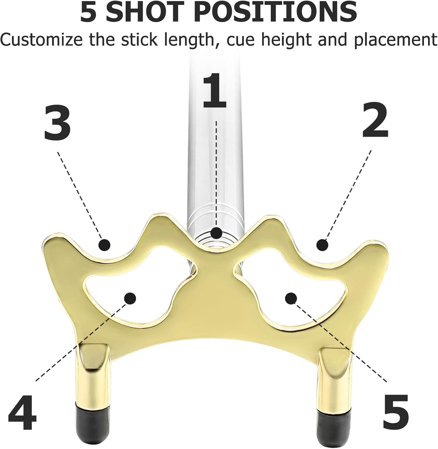 Billiard Cue Snooker Bridge Pool table accessories Retractable pool cue rack with removable brass bridge head