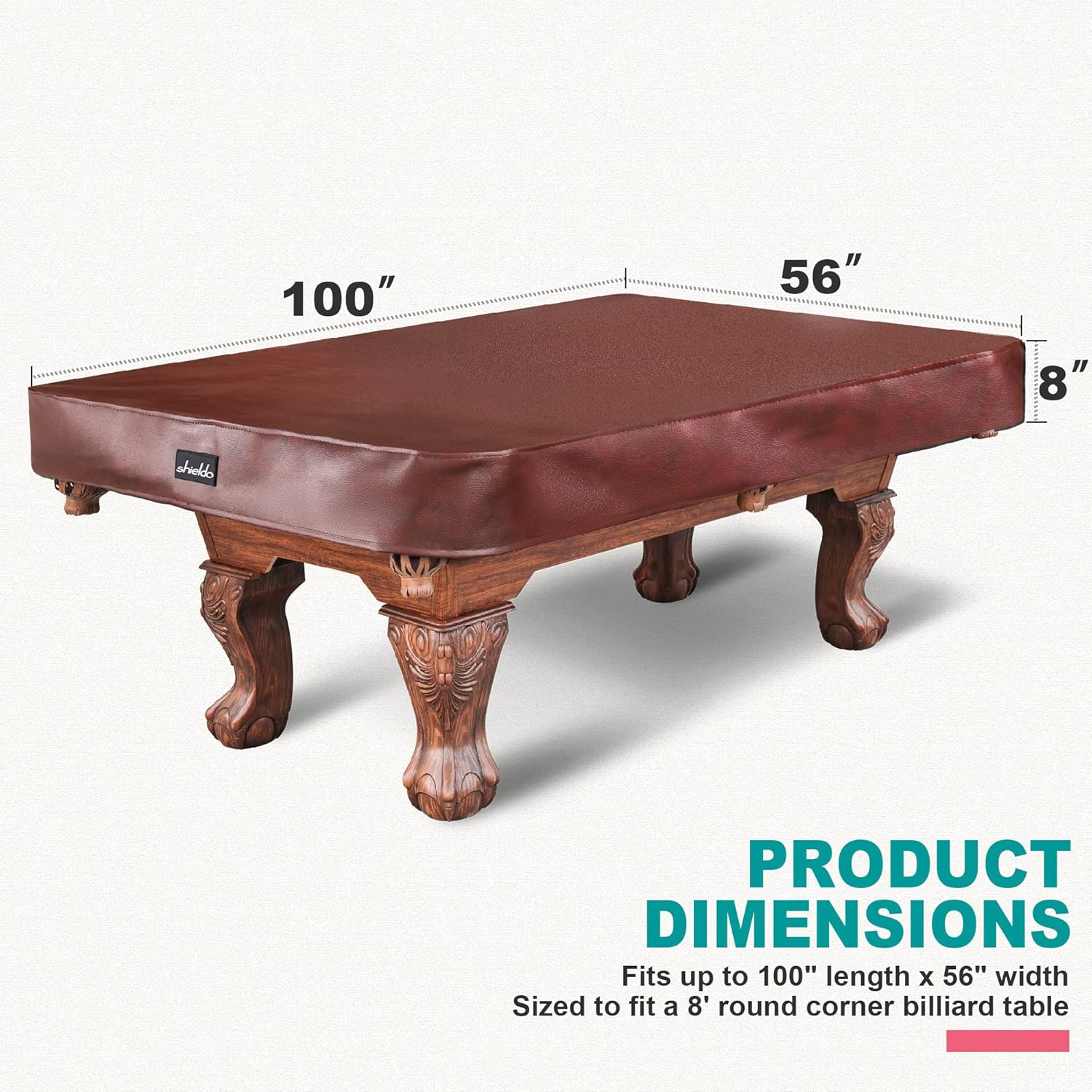 8 Feet Brown Billiard Table Cover