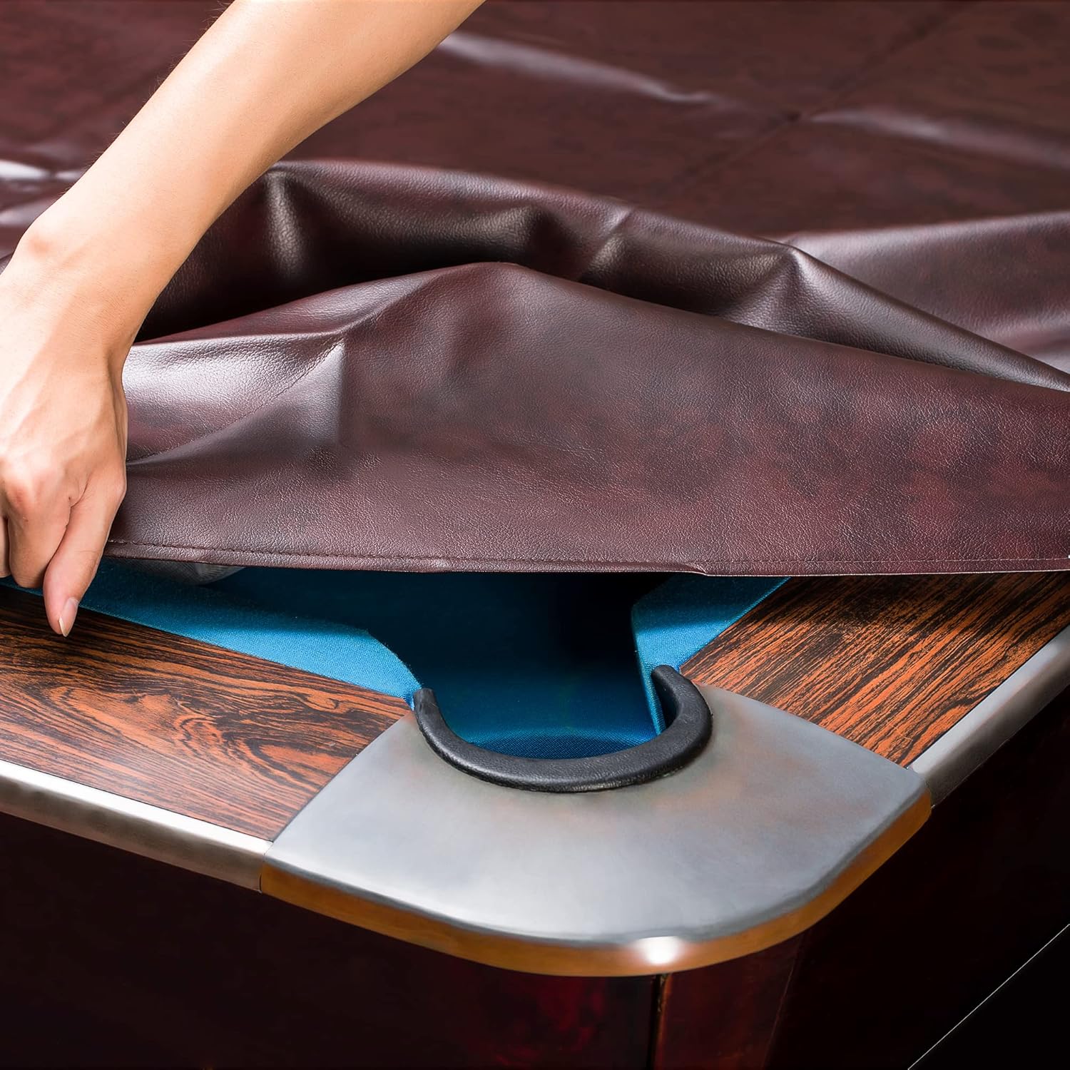 8 Feet Brown Billiard Table Cover