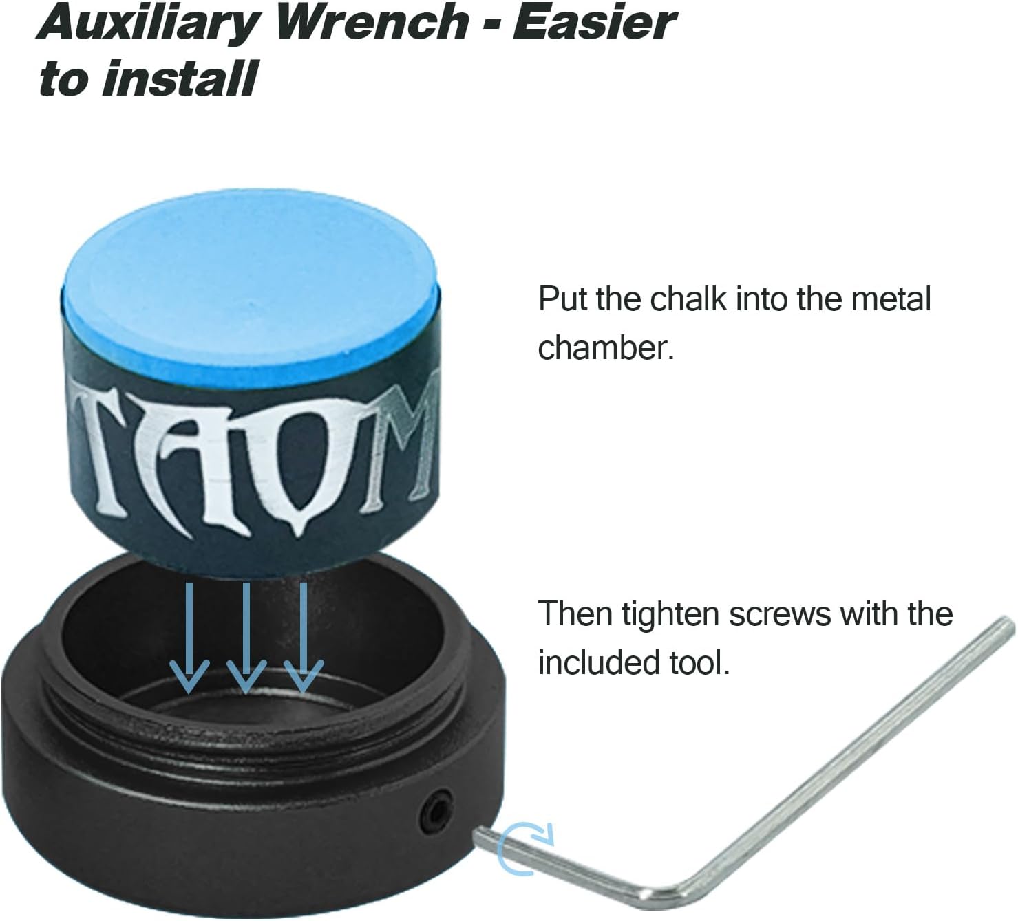 Portable Pool Chalk Holder, Magnetic
