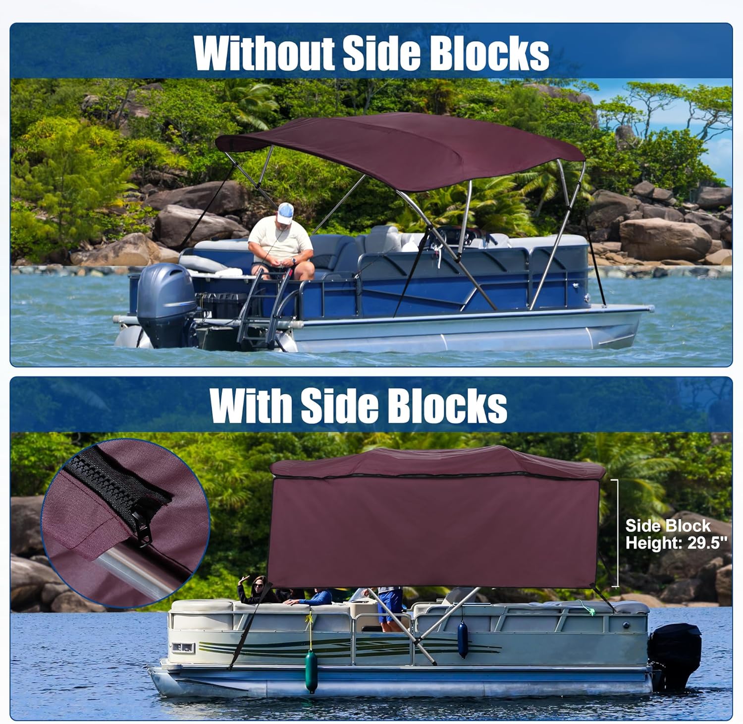 1 Set 600D 4 Bow Top Replacement Cover