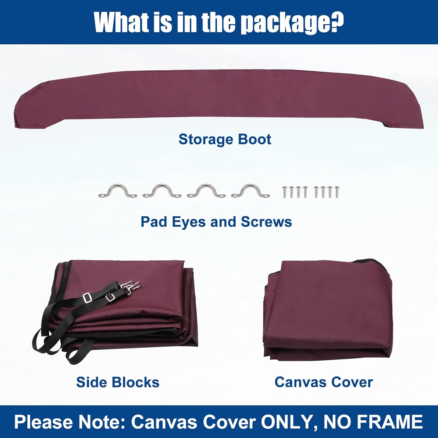 1 Set 600D 4 Bow Top Replacement Cover