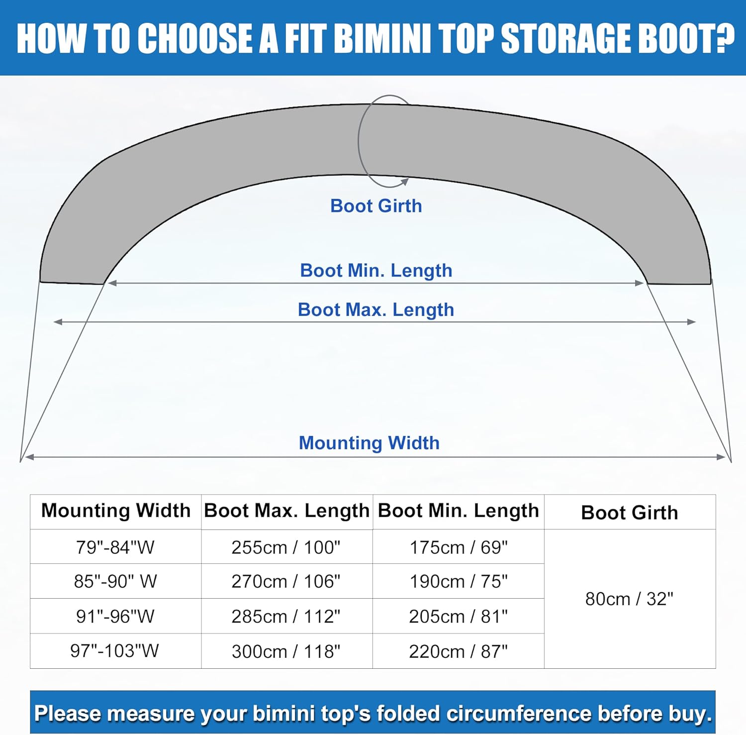 Square Frame Top Storage Boot Cover