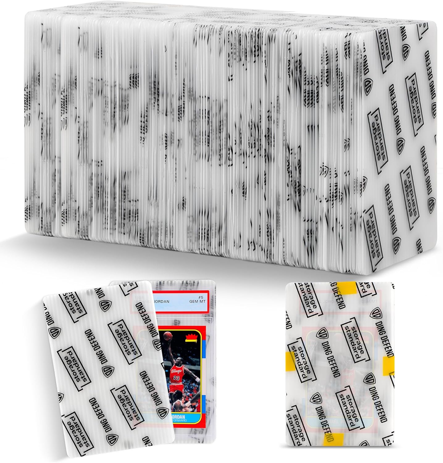 110 pcs Card Protectors, 4" x 6" Card Holders