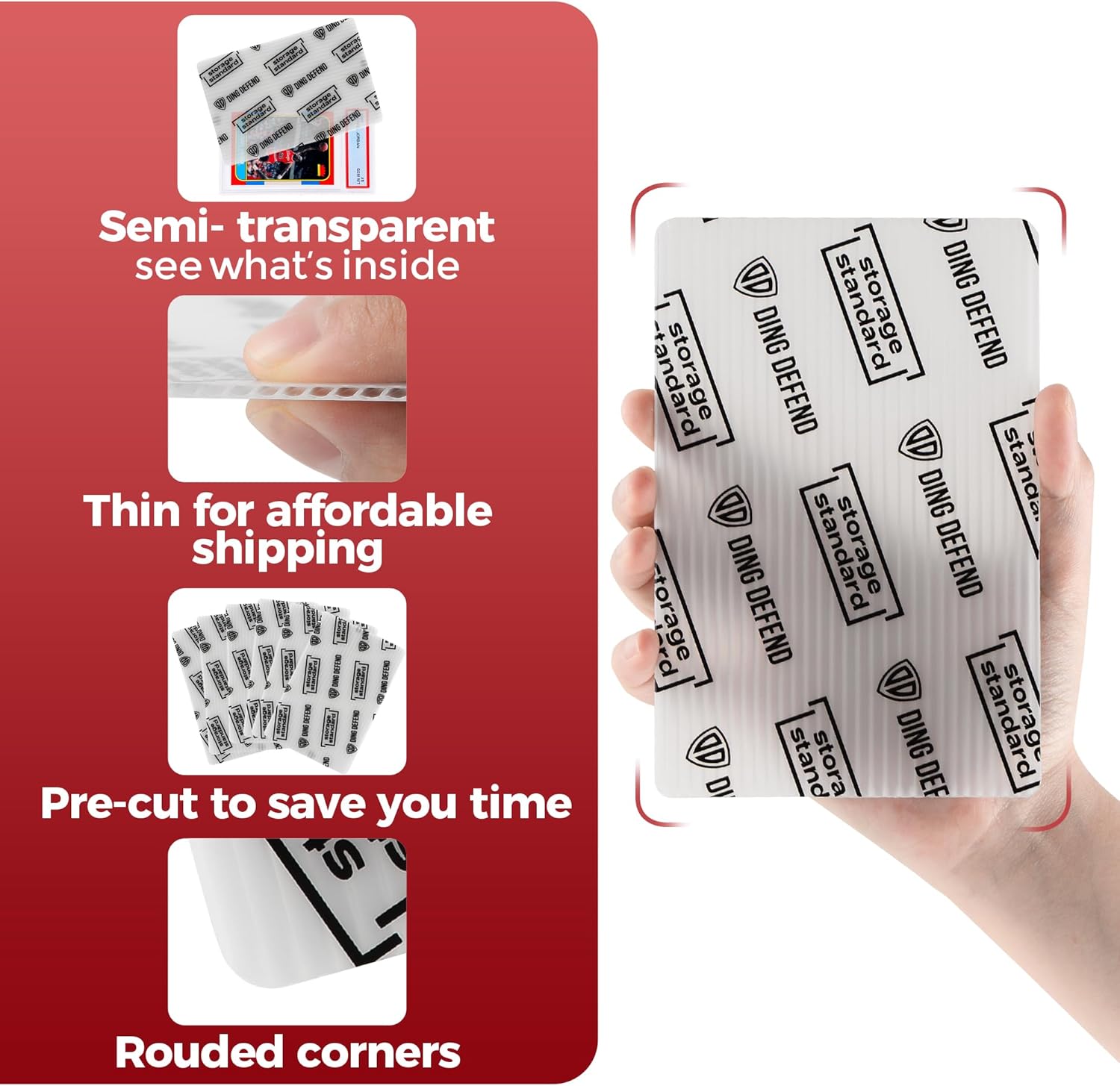 110 pcs Card Protectors, 4" x 6" Card Holders