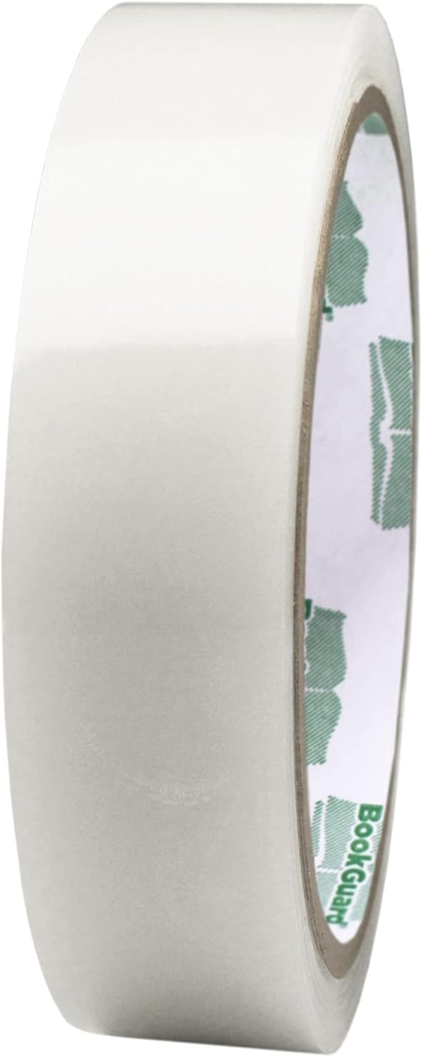 1 inch (approx. 2.5 cm) Book Binding Tape, Ideal Book Repair Tape for Library Supplies, Stretchable Book Tape, Basic Transparent Repair Tape - Transparent Book Tape - 15 Yard Rolls