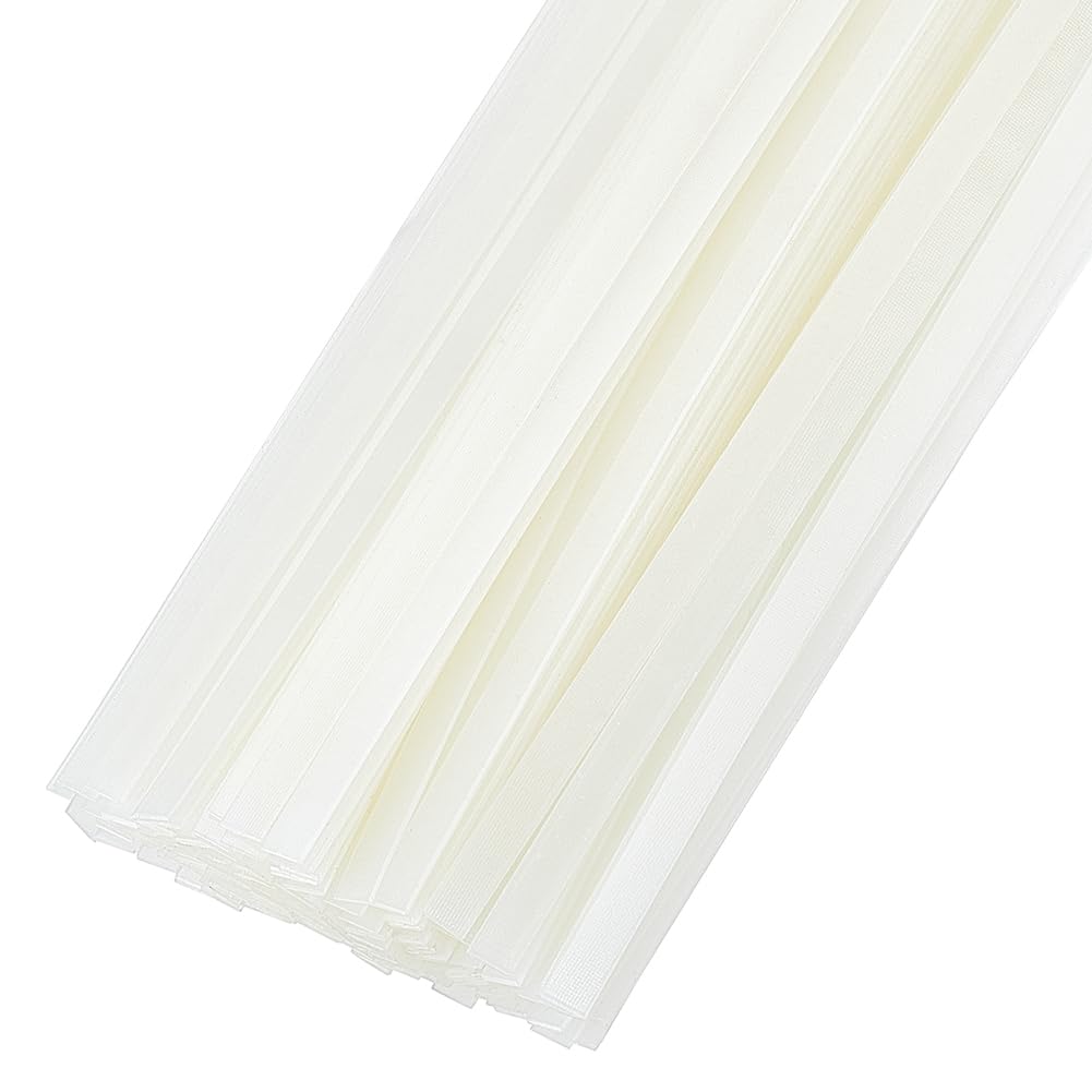 120 Pieces of White Hot Glue Strips, 11.2 x 0.2 Inch (Approx. 28.4 x 0.5 cm) Long Hot Picture Binding Adhesive Strips for Albums Crafts Textbooks, 1 mm Thick