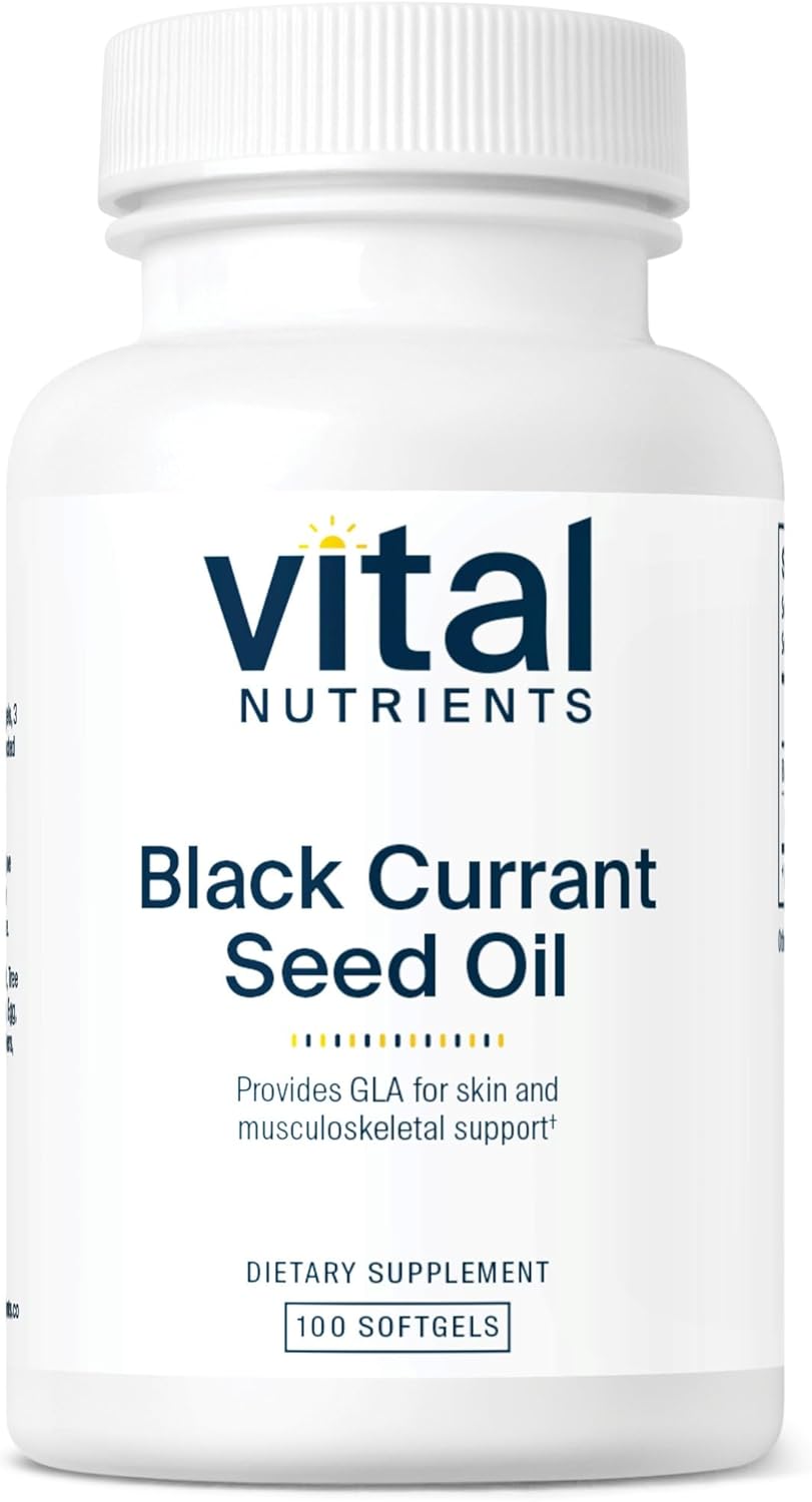 - Blackcurrant Seed Oil - Essential Omega 6 Fatty Acids - Contains Gamma Linolenic Acid (GLA) - Cartilage | Joint and Nerve Function Support - 100 Softgels per bottle