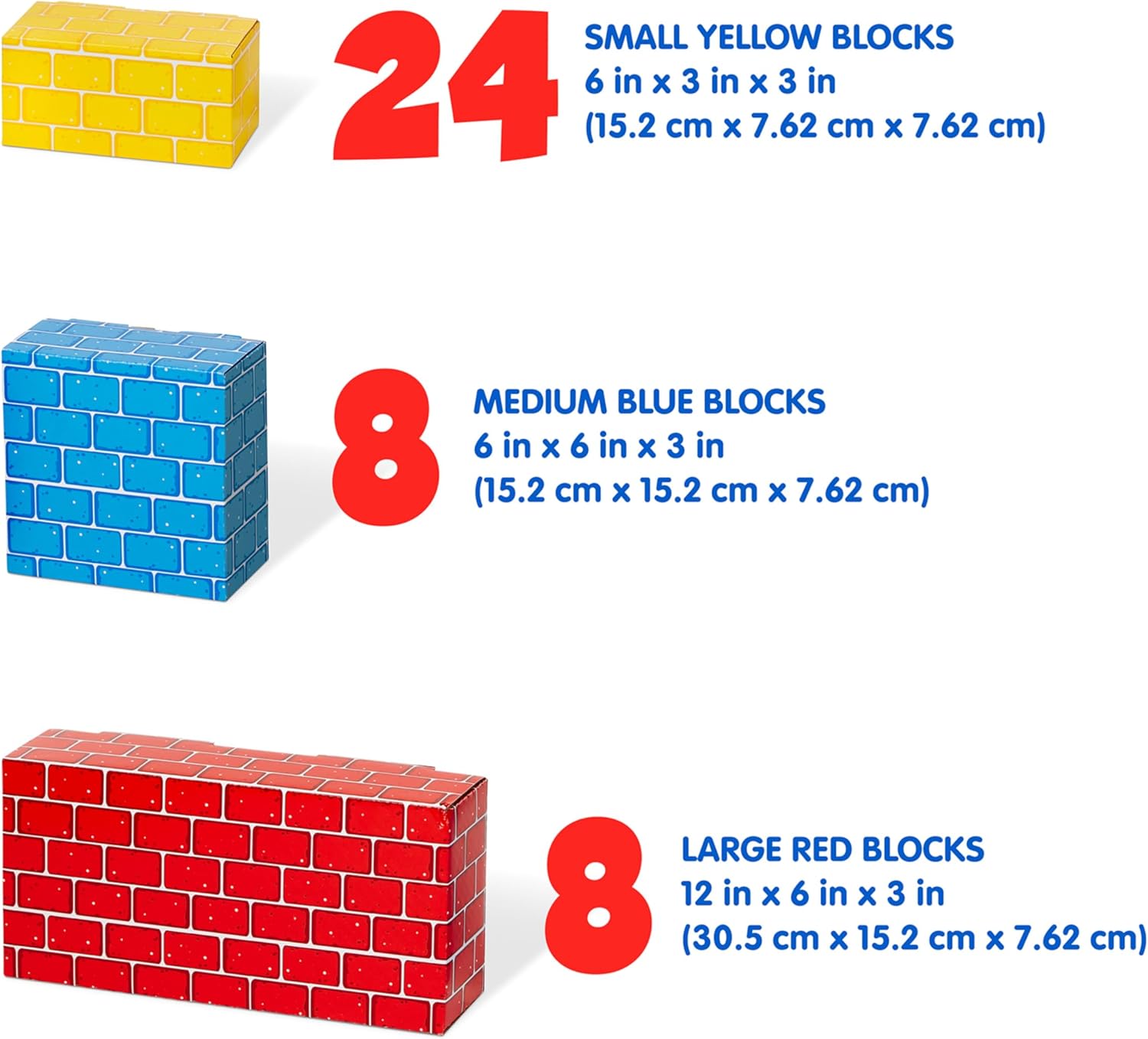 40 Blocks Extra Large, Extra Thick Cardboard Blocks